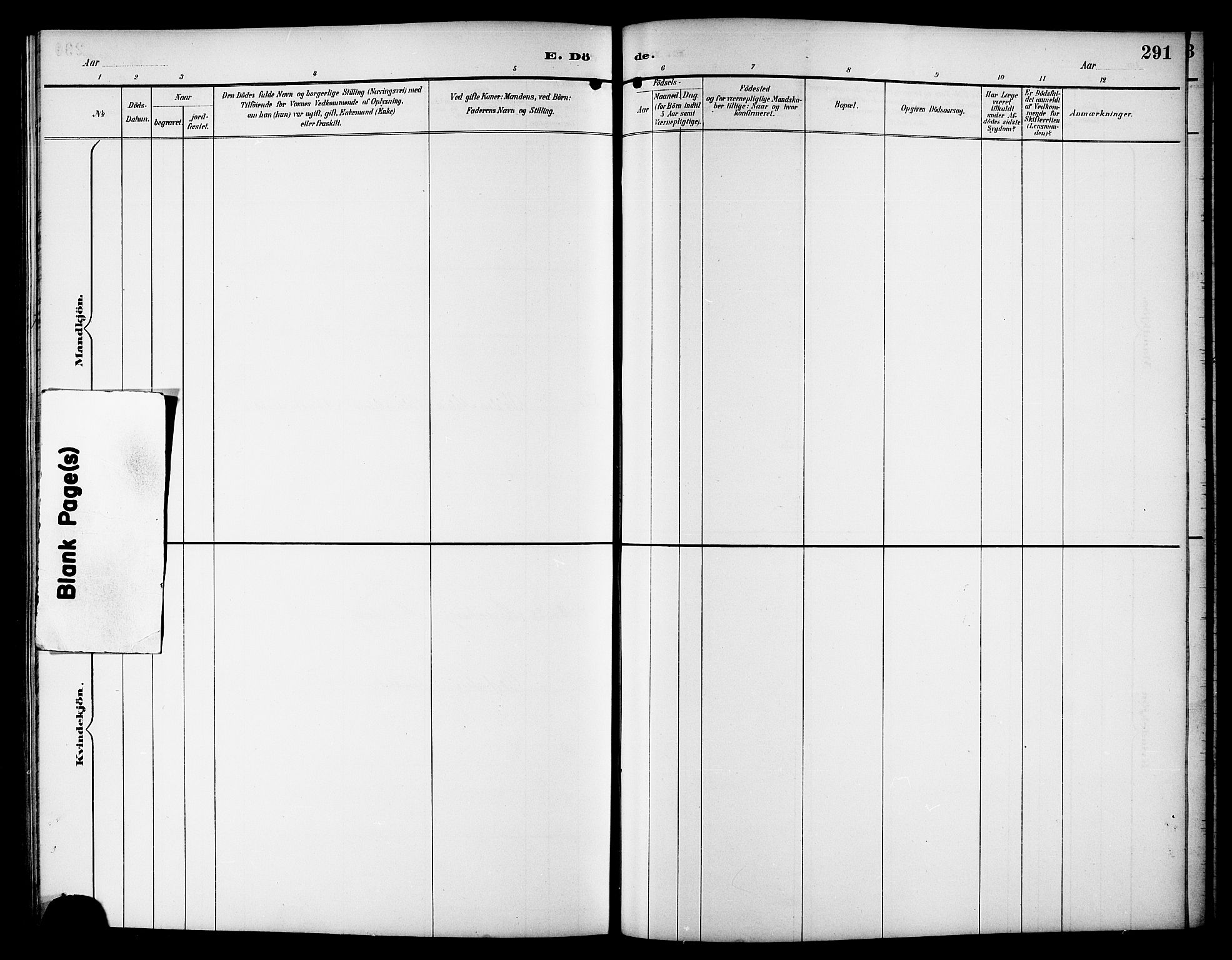 Ministerialprotokoller, klokkerbøker og fødselsregistre - Sør-Trøndelag, SAT/A-1456/617/L0431: Parish register (copy) no. 617C01, 1889-1910, p. 291