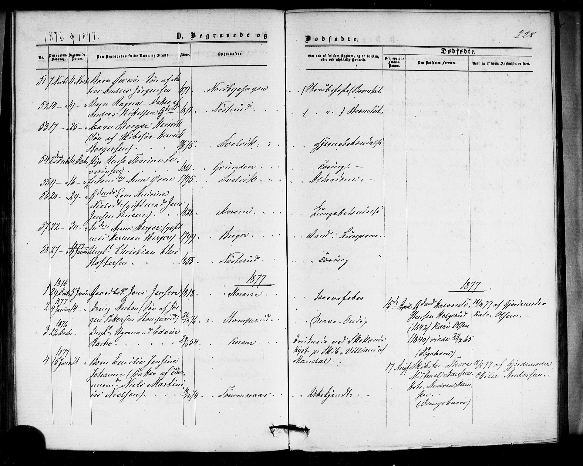 Strømm kirkebøker, SAKO/A-322/F/Fa/L0002: Parish register (official) no. I 2, 1870-1877, p. 228