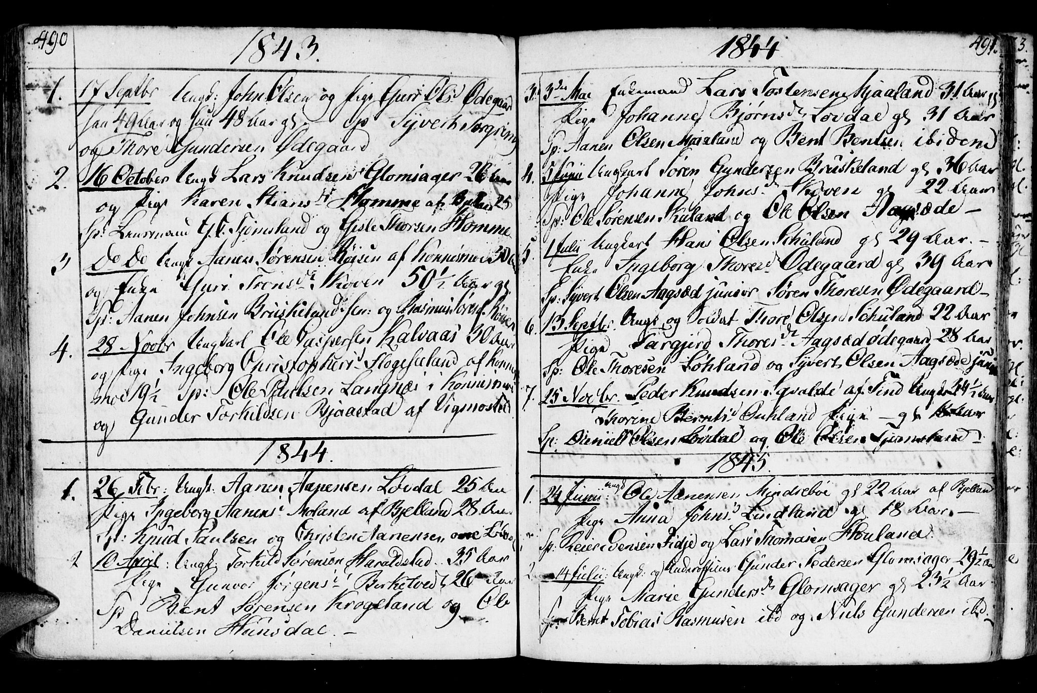 Holum sokneprestkontor, SAK/1111-0022/F/Fa/Fab/L0004: Parish register (official) no. A 4, 1774-1847, p. 490-491