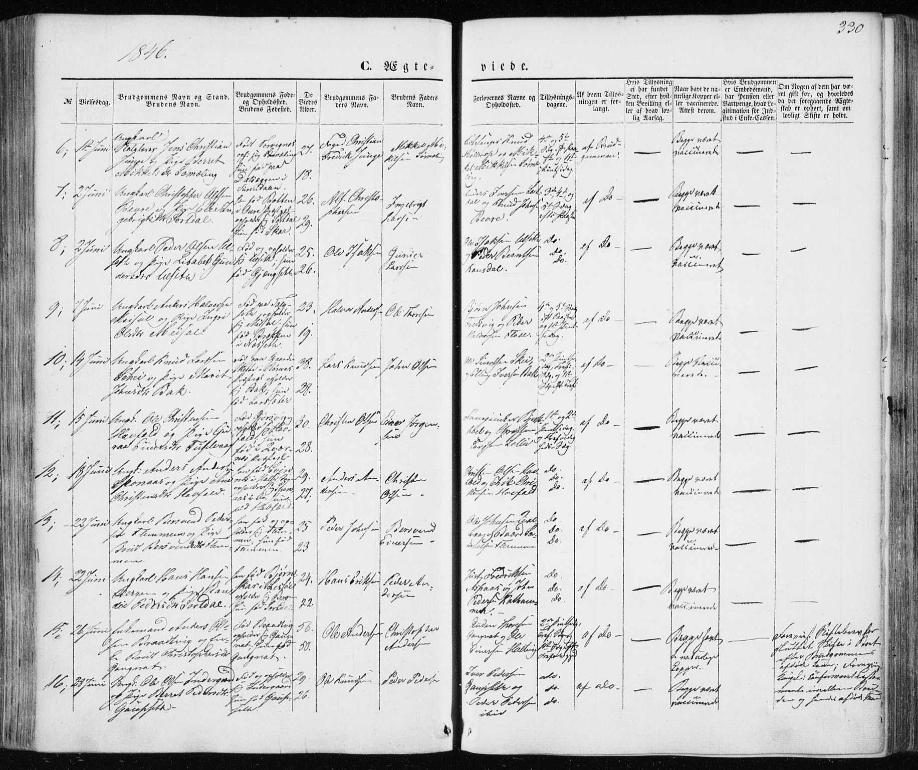 Ministerialprotokoller, klokkerbøker og fødselsregistre - Møre og Romsdal, AV/SAT-A-1454/586/L0984: Parish register (official) no. 586A10, 1844-1856, p. 330