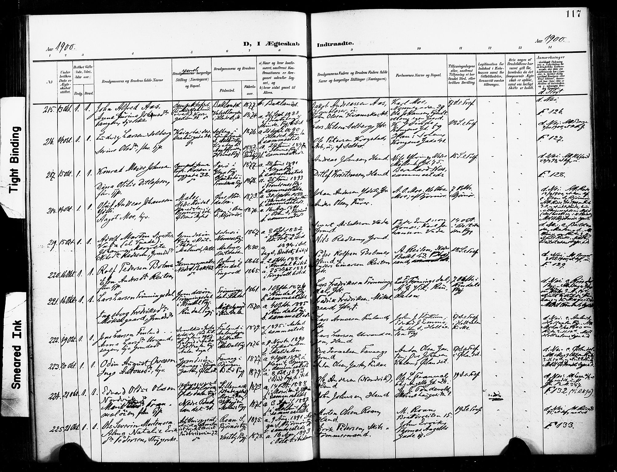 Ministerialprotokoller, klokkerbøker og fødselsregistre - Sør-Trøndelag, AV/SAT-A-1456/604/L0198: Parish register (official) no. 604A19, 1893-1900, p. 117