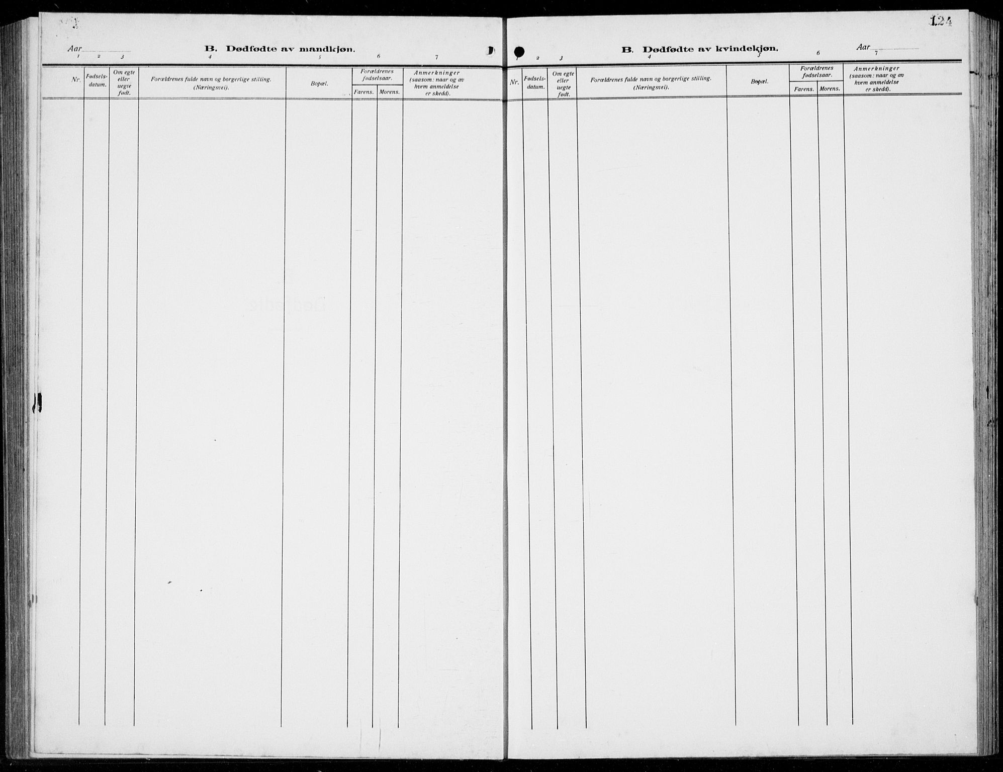 Hamre sokneprestembete, AV/SAB-A-75501/H/Ha/Hab: Parish register (copy) no. B 5, 1920-1940, p. 124