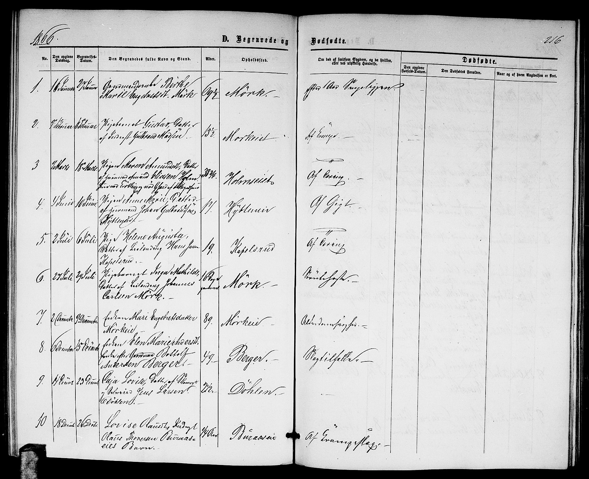 Nittedal prestekontor Kirkebøker, AV/SAO-A-10365a/G/Gb/L0001: Parish register (copy) no. II 1, 1859-1878, p. 216