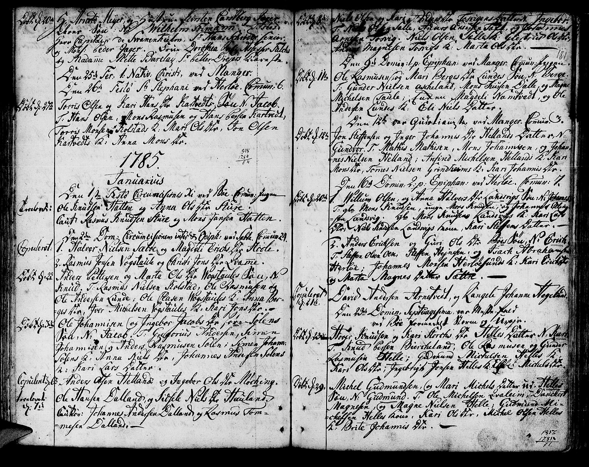 Manger sokneprestembete, SAB/A-76801/H/Haa: Parish register (official) no. A 1, 1759-1791, p. 181