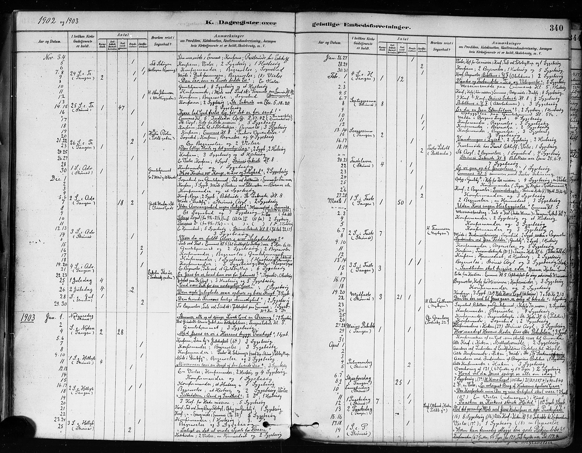 Strømsø kirkebøker, AV/SAKO-A-246/F/Fa/L0022: Parish register (official) no. I 22, 1879-1899, p. 340