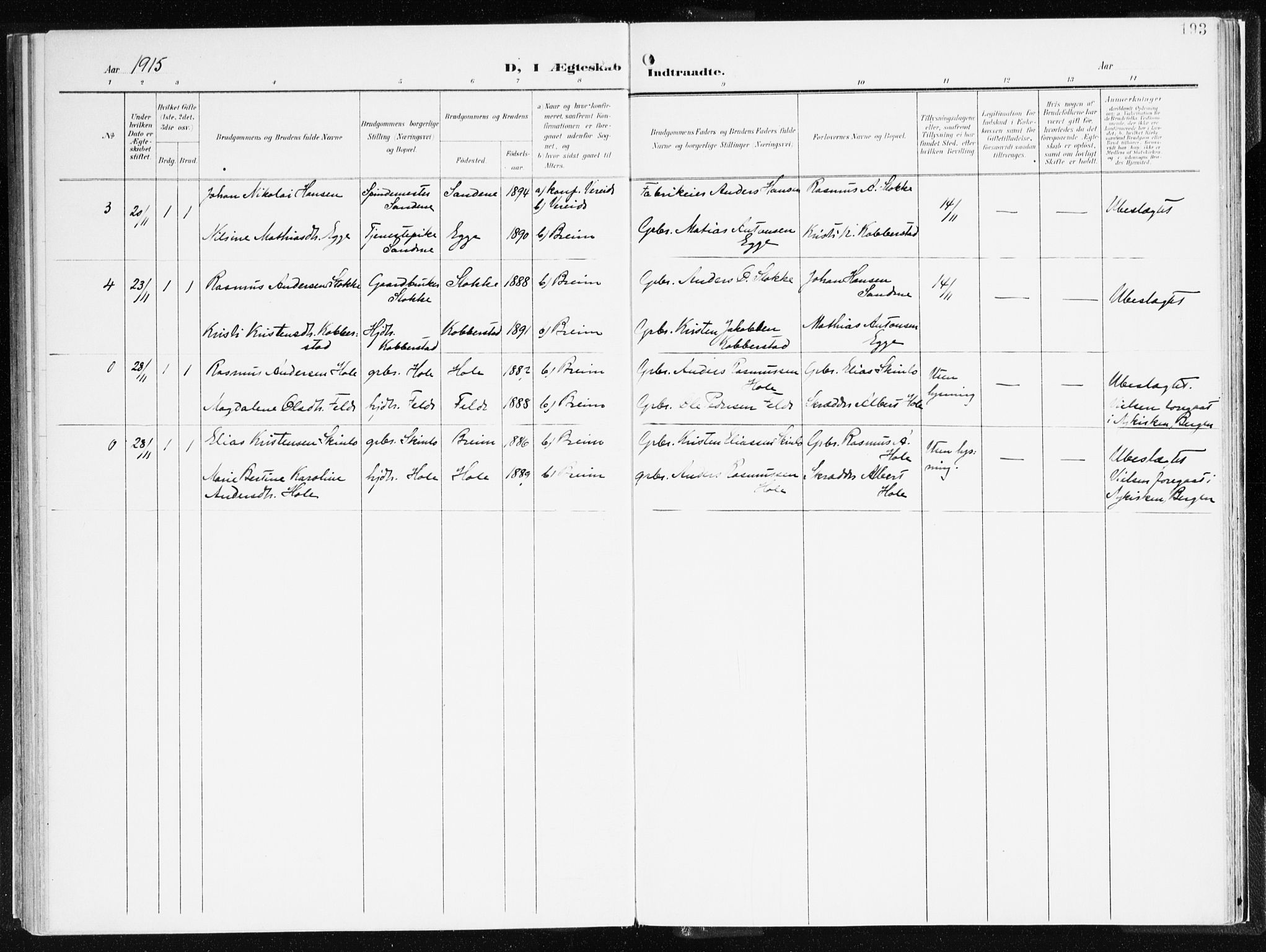 Gloppen sokneprestembete, SAB/A-80101/H/Haa/Haac/L0003: Parish register (official) no. C 3, 1904-1921, p. 193