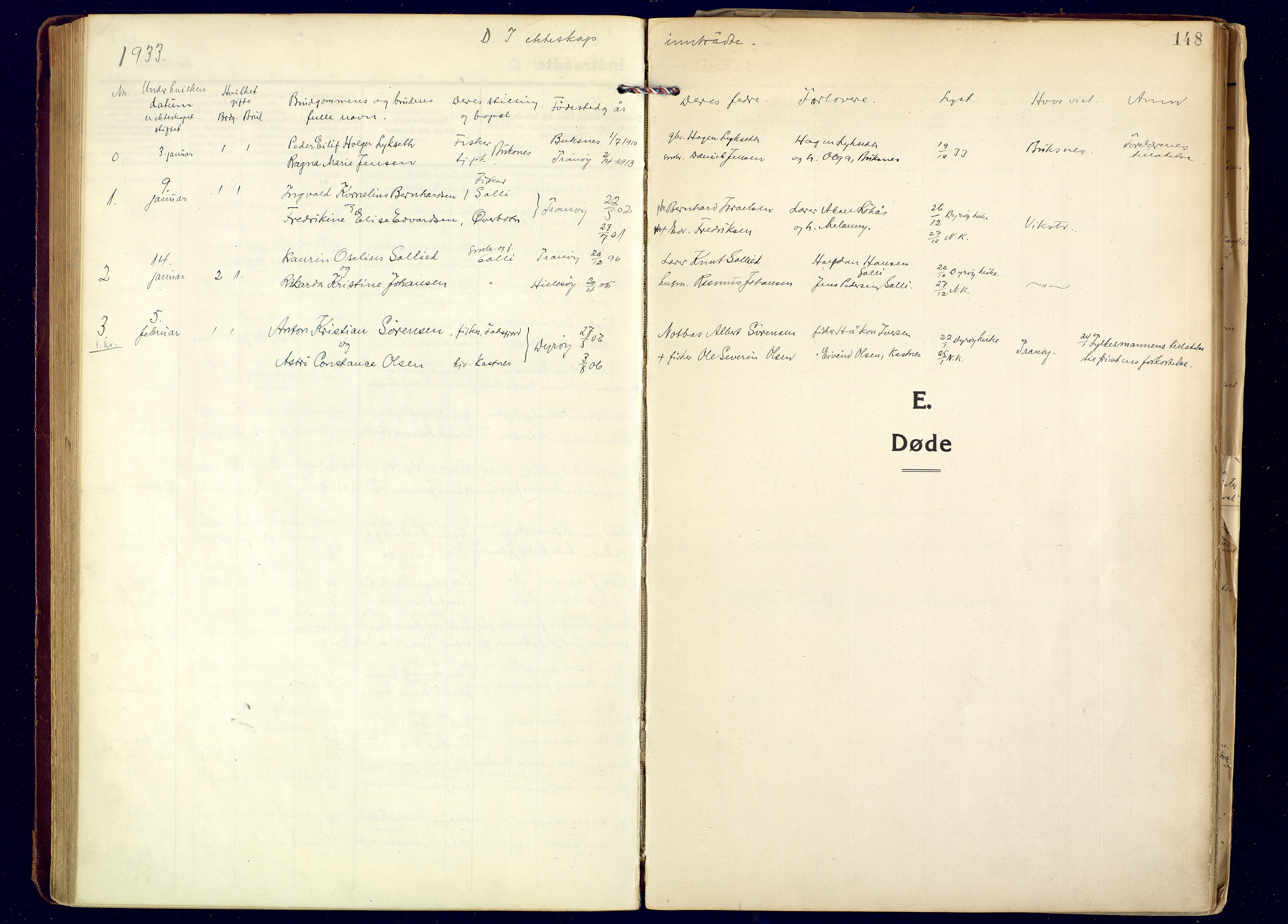 Tranøy sokneprestkontor, AV/SATØ-S-1313/I/Ia/Iaa/L0016kirke: Parish register (official) no. 16, 1919-1932, p. 148