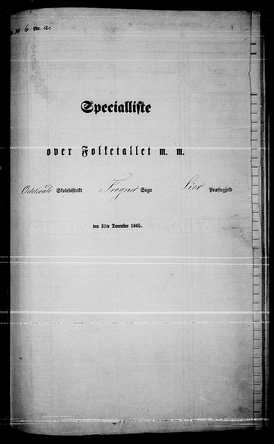 RA, 1865 census for Lier, 1865, p. 106