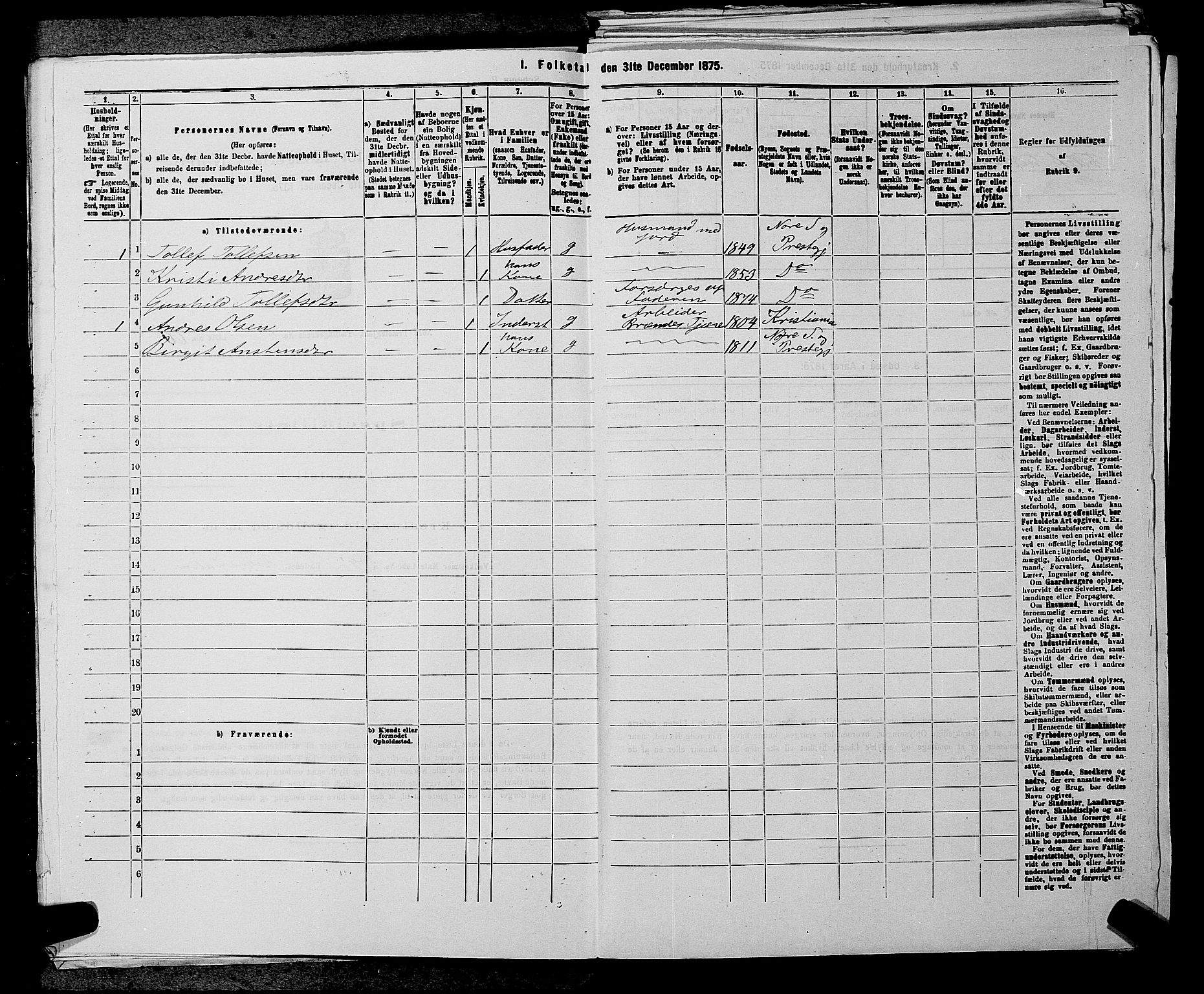 SAKO, 1875 census for 0633P Nore, 1875, p. 866