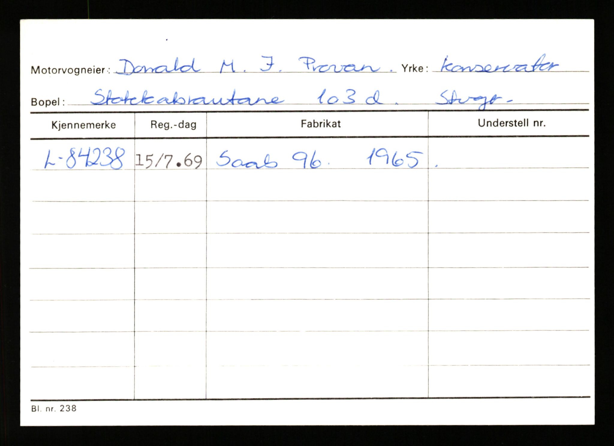 Stavanger trafikkstasjon, AV/SAST-A-101942/0/H/L0030: Polden - Retzius, 1930-1971, p. 237