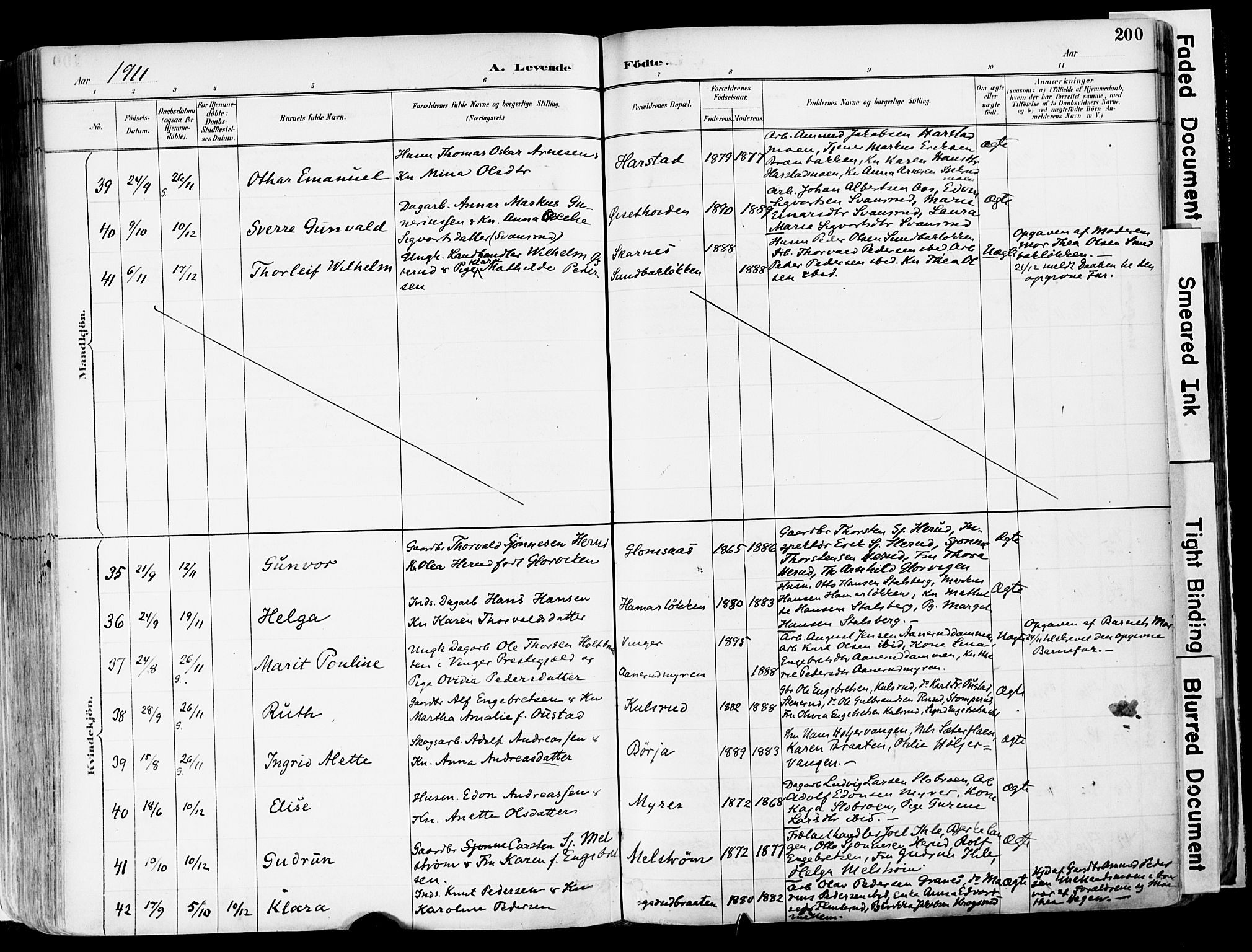 Sør-Odal prestekontor, SAH/PREST-030/H/Ha/Haa/L0006: Parish register (official) no. 6, 1886-1931, p. 200