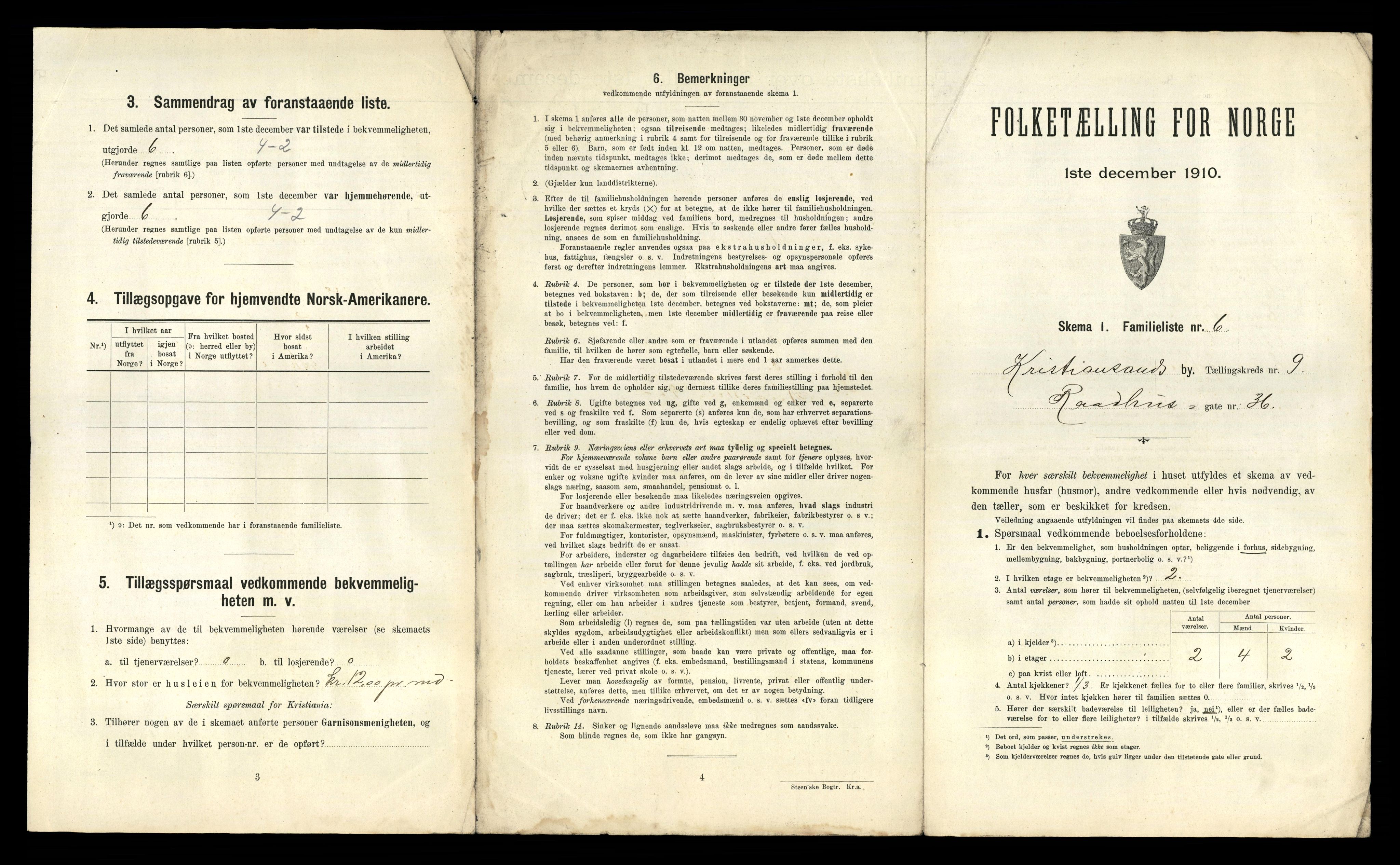 RA, 1910 census for Kristiansand, 1910, p. 2248