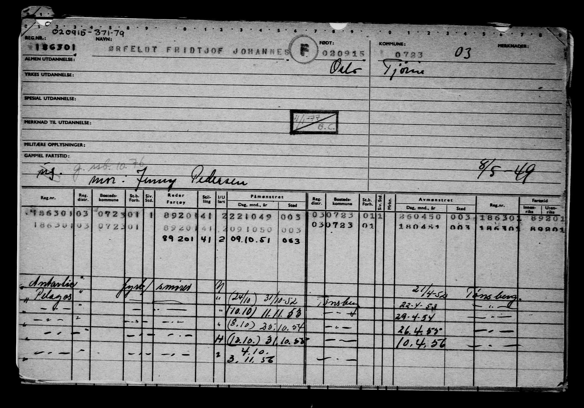 Direktoratet for sjømenn, AV/RA-S-3545/G/Gb/L0132: Hovedkort, 1915, p. 531