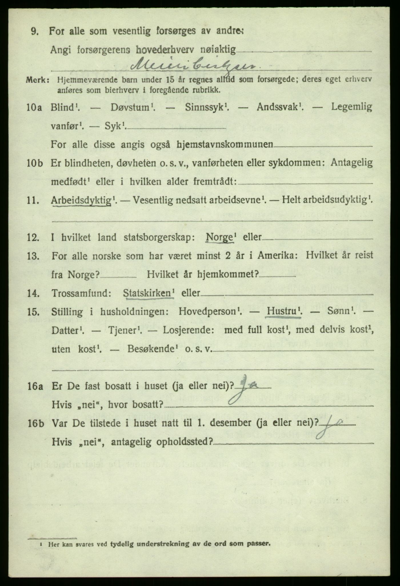 SAO, 1920 census for Torsnes, 1920, p. 744