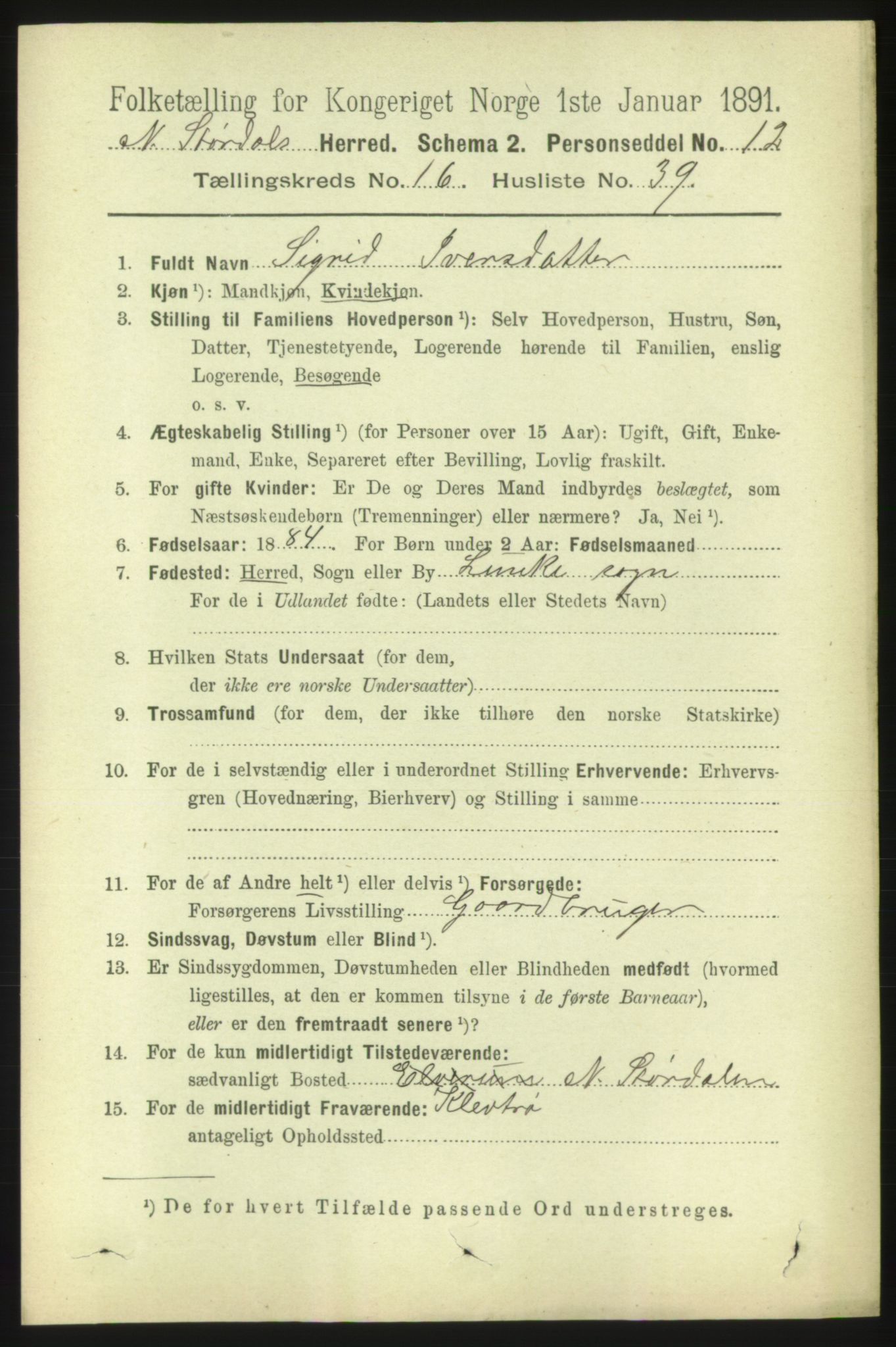 RA, 1891 census for 1714 Nedre Stjørdal, 1891, p. 7771