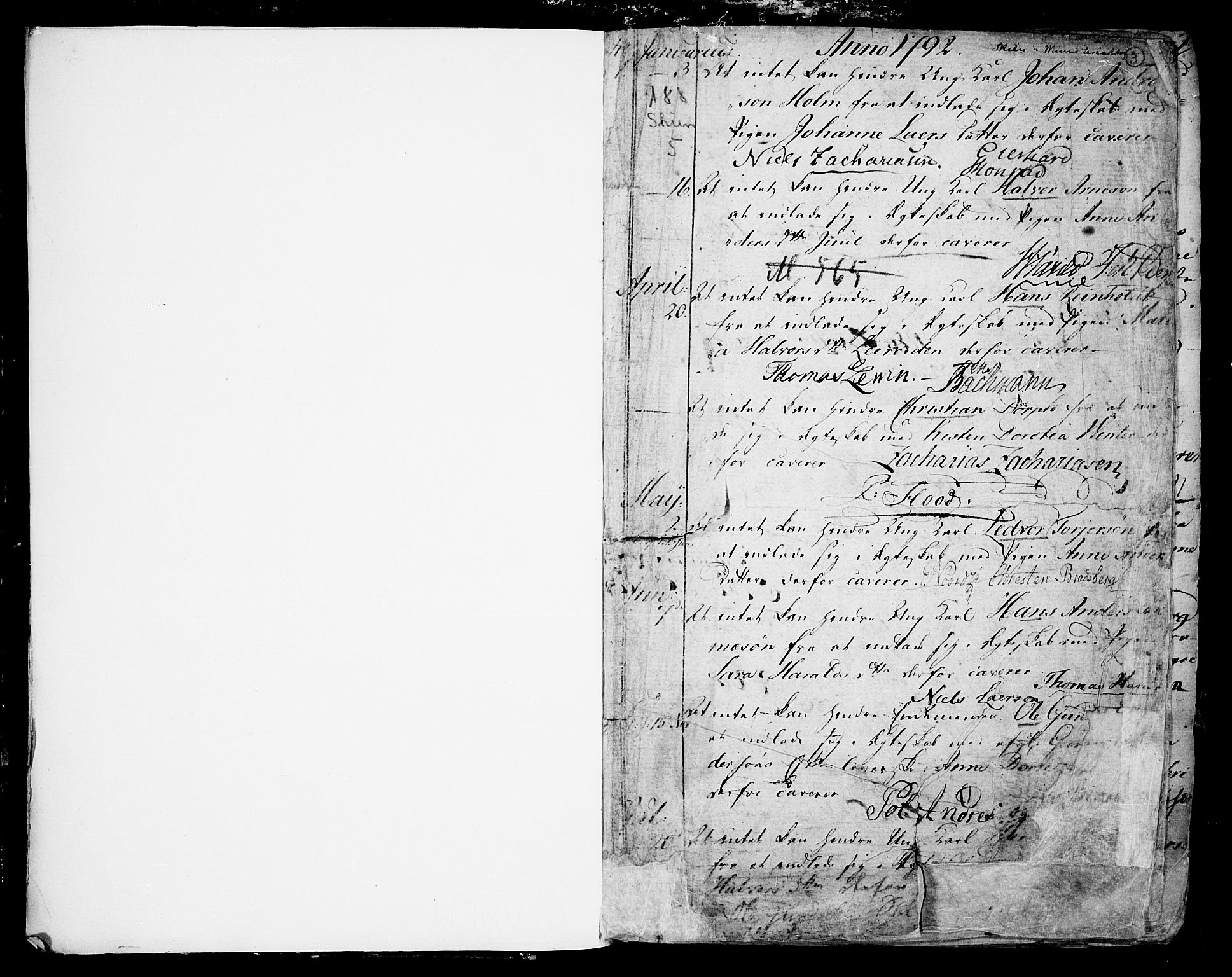 Skien kirkebøker, AV/SAKO-A-302/F/Fa/L0004: Parish register (official) no. 4, 1792-1814, p. 2-3