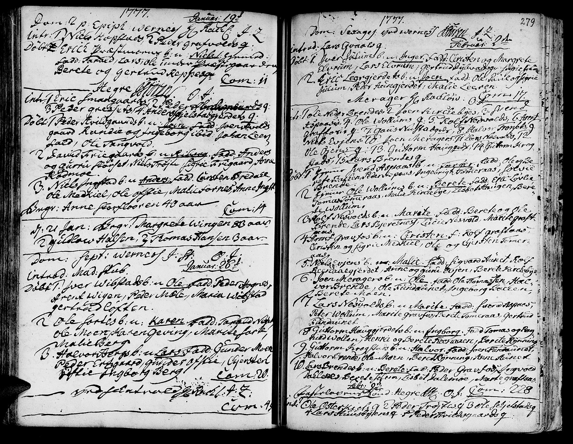 Ministerialprotokoller, klokkerbøker og fødselsregistre - Nord-Trøndelag, SAT/A-1458/709/L0057: Parish register (official) no. 709A05, 1755-1780, p. 279