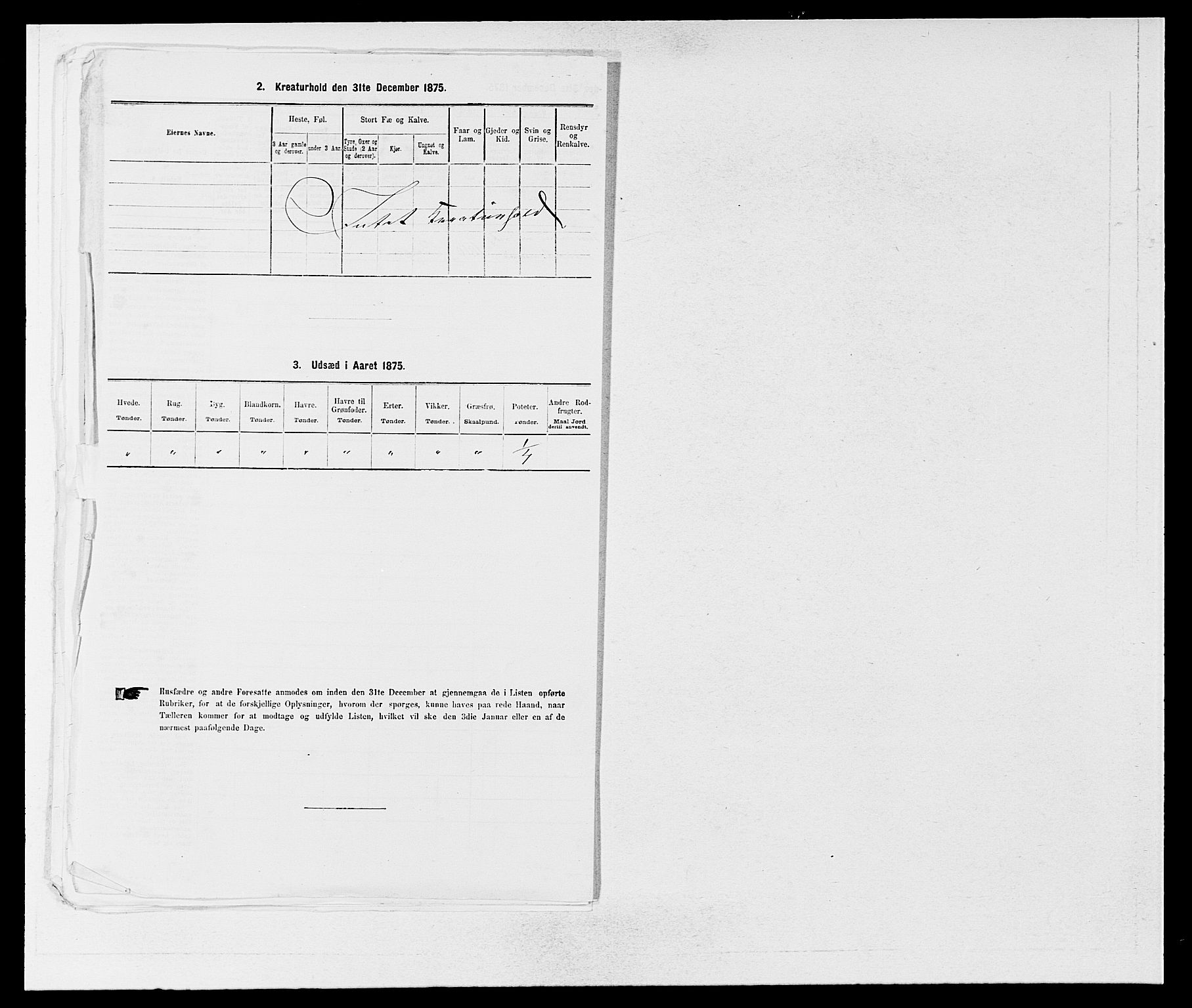 SAB, 1875 census for 1223P Tysnes, 1875, p. 1418