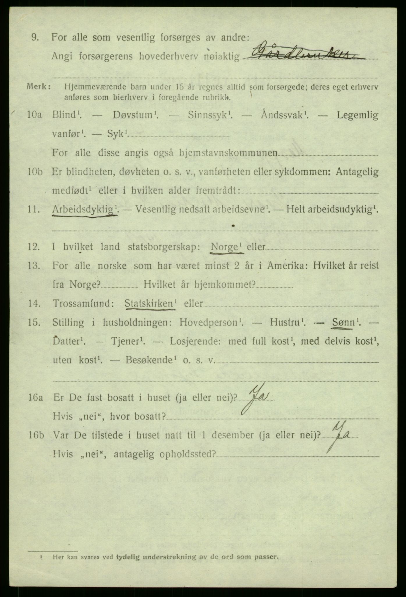 SAB, 1920 census for Masfjorden, 1920, p. 1392