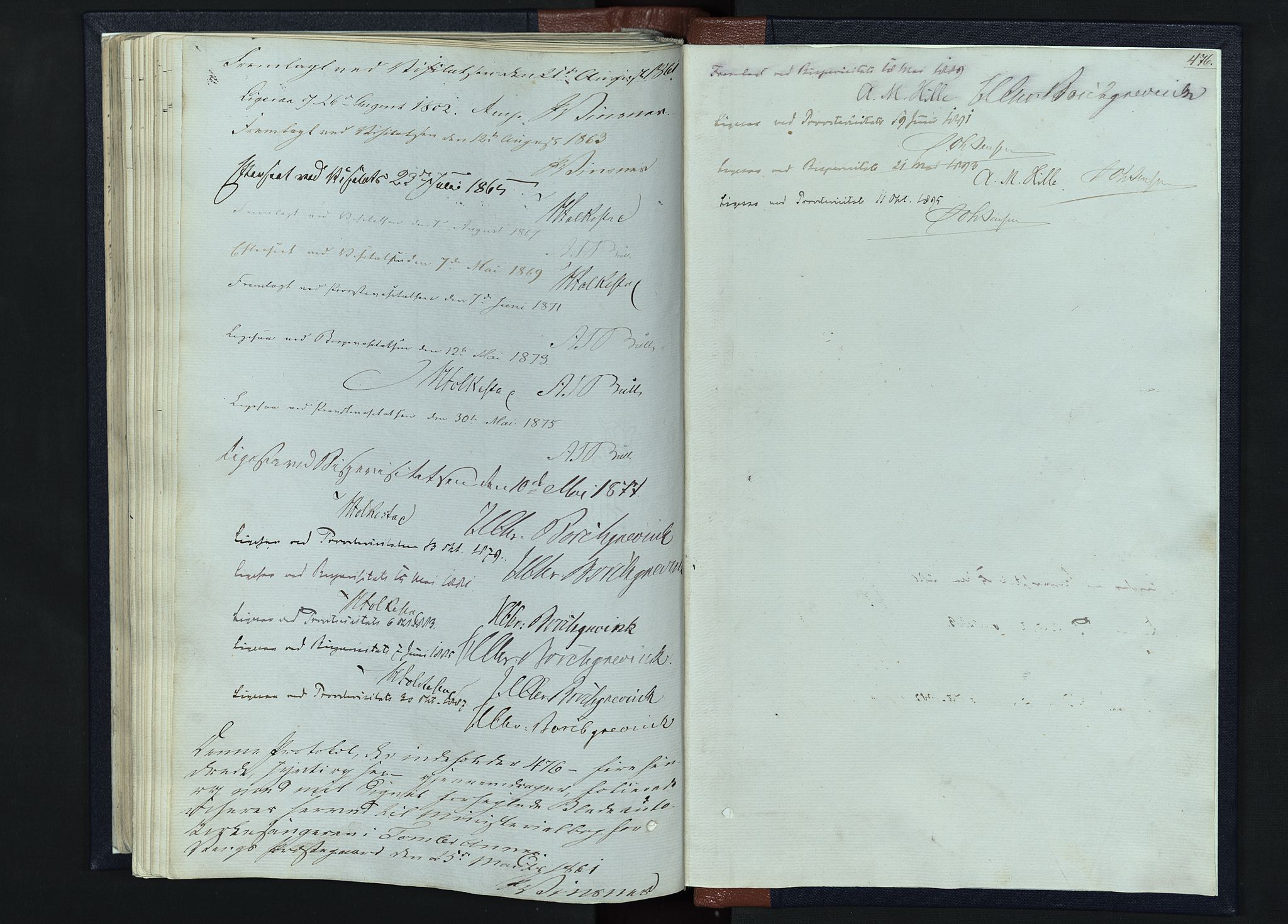 Romedal prestekontor, SAH/PREST-004/L/L0010: Parish register (copy) no. 10, 1860-1895, p. 476