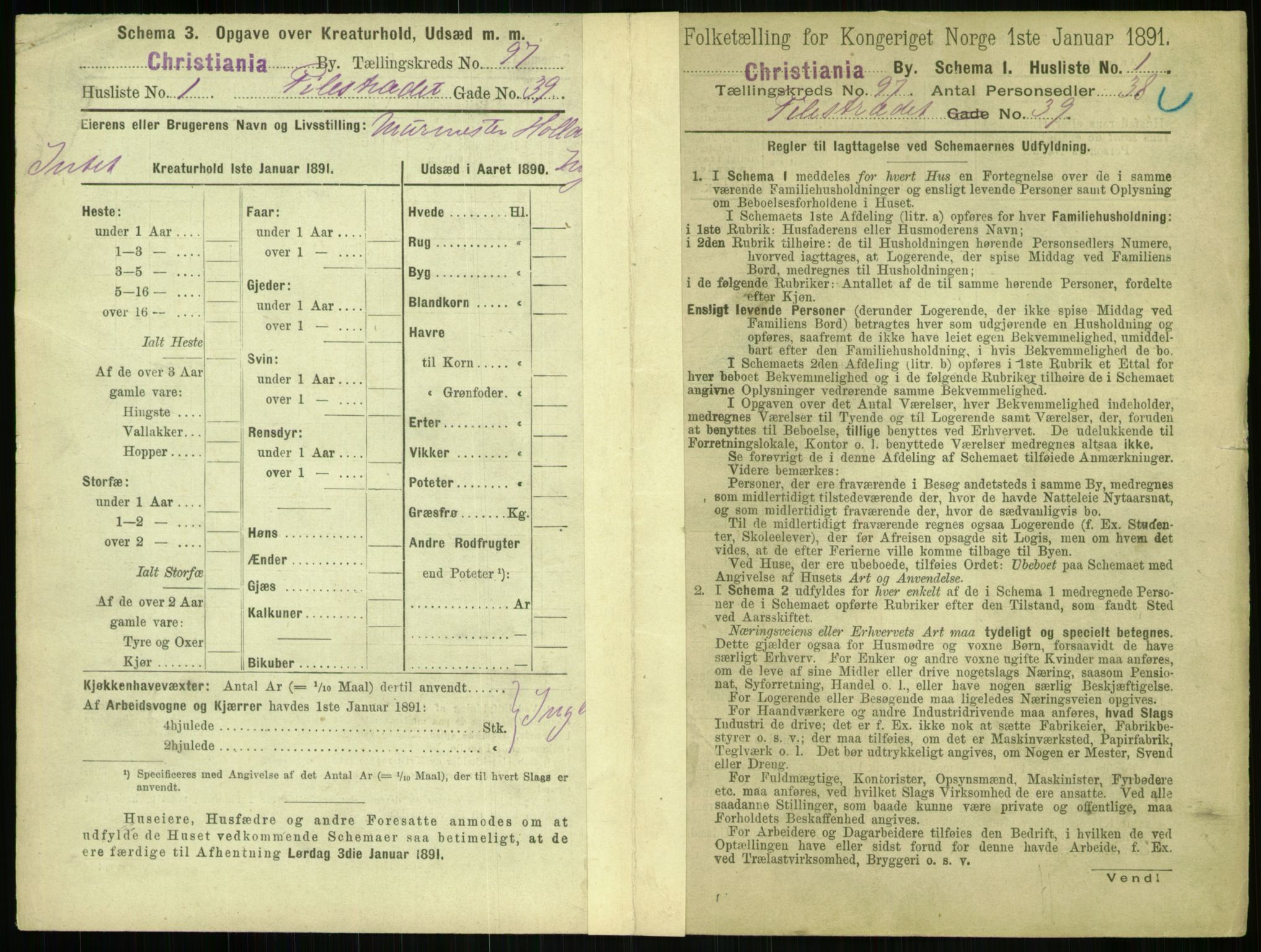 RA, 1891 census for 0301 Kristiania, 1891, p. 46828