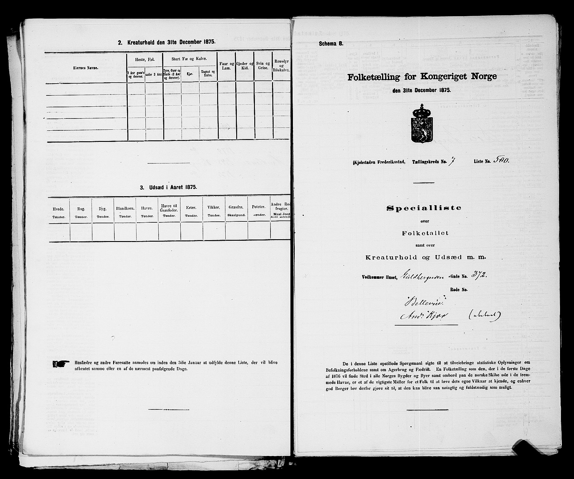 RA, 1875 census for 0103B Fredrikstad/Fredrikstad, 1875, p. 1158