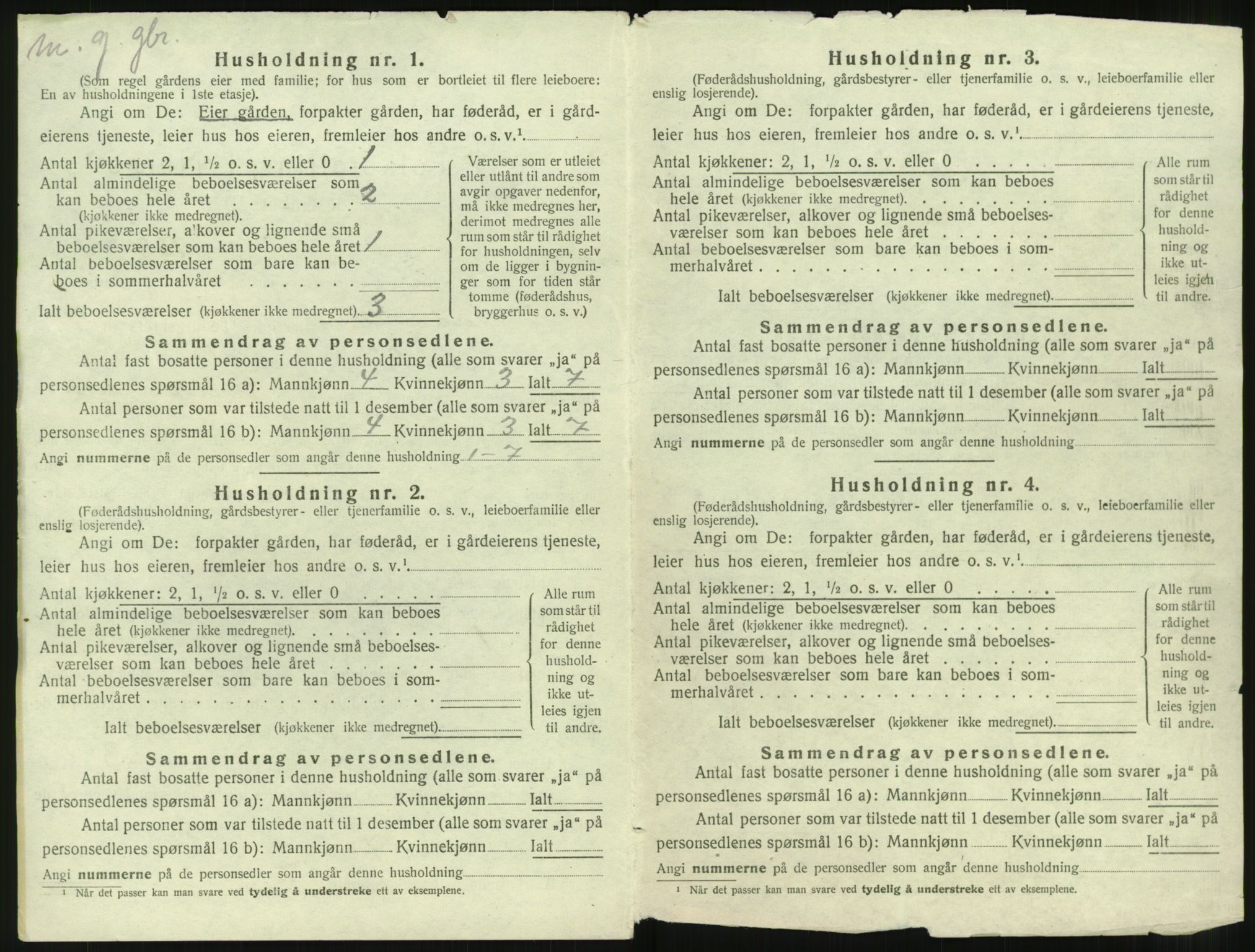 SAST, 1920 census for Skudenes, 1920, p. 1153