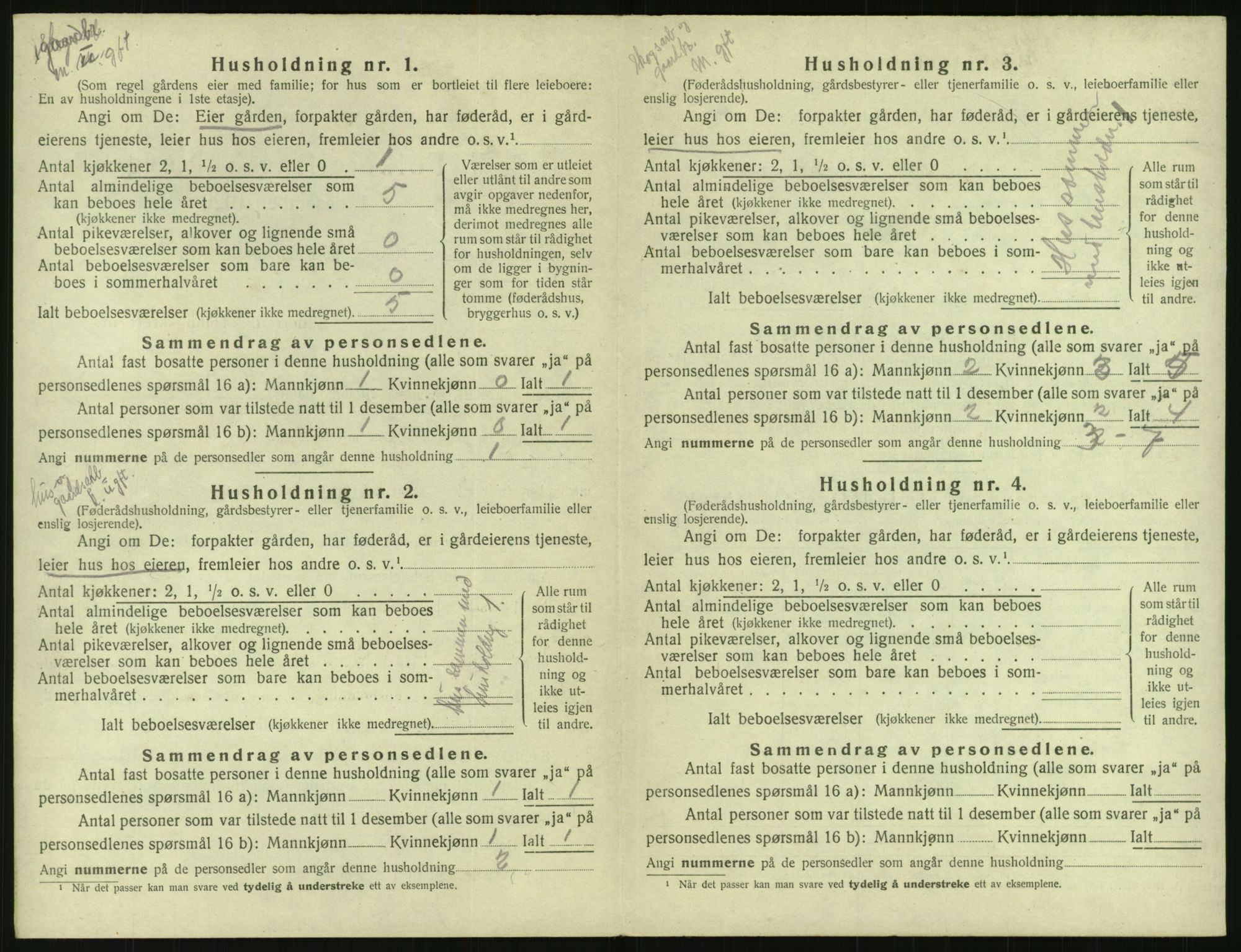 SAK, 1920 census for Gjøvdal, 1920, p. 33