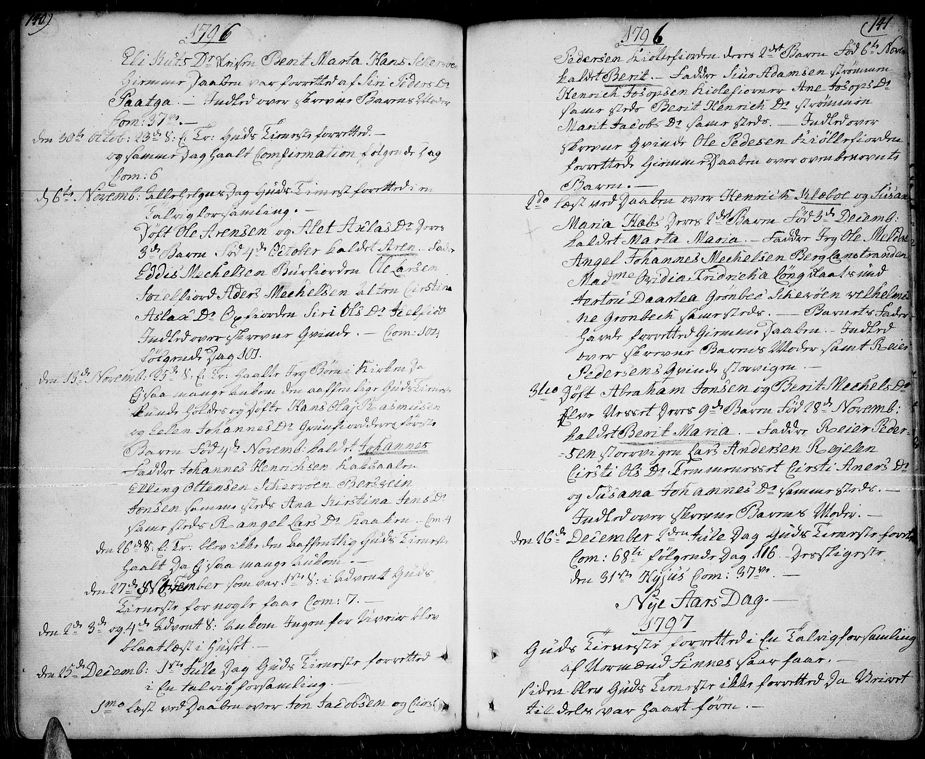 Skjervøy sokneprestkontor, SATØ/S-1300/H/Ha/Haa/L0002kirke: Parish register (official) no. 2, 1781-1817, p. 140-141