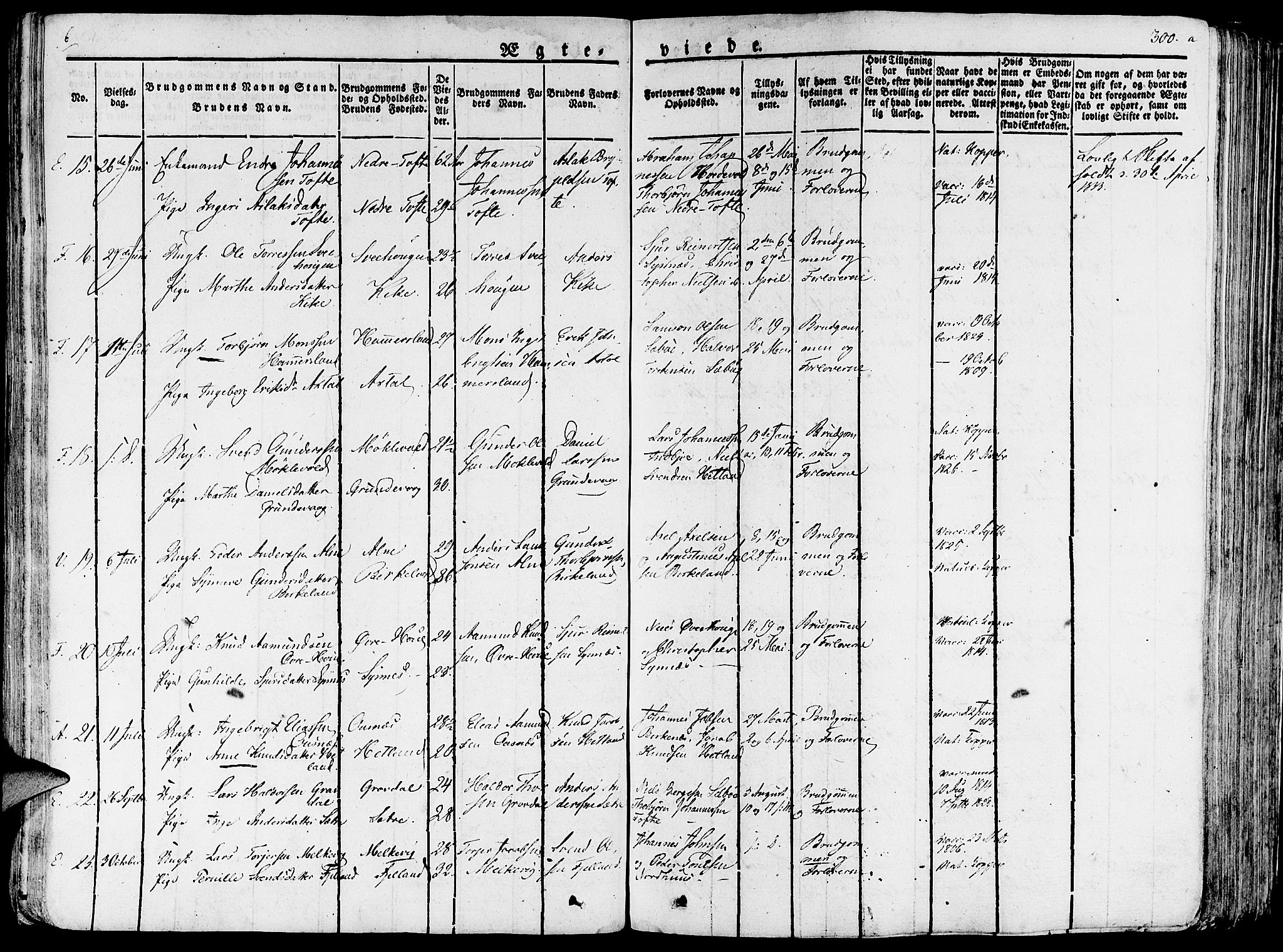 Fjelberg sokneprestembete, AV/SAB-A-75201/H/Haa: Parish register (official) no. A 5, 1822-1834, p. 300