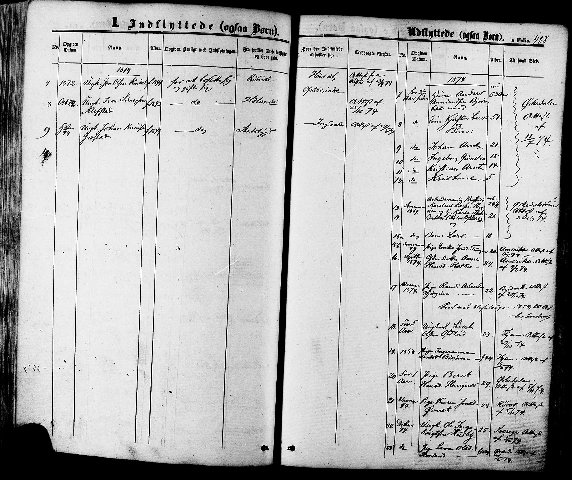 Ministerialprotokoller, klokkerbøker og fødselsregistre - Sør-Trøndelag, SAT/A-1456/665/L0772: Parish register (official) no. 665A07, 1856-1878, p. 488