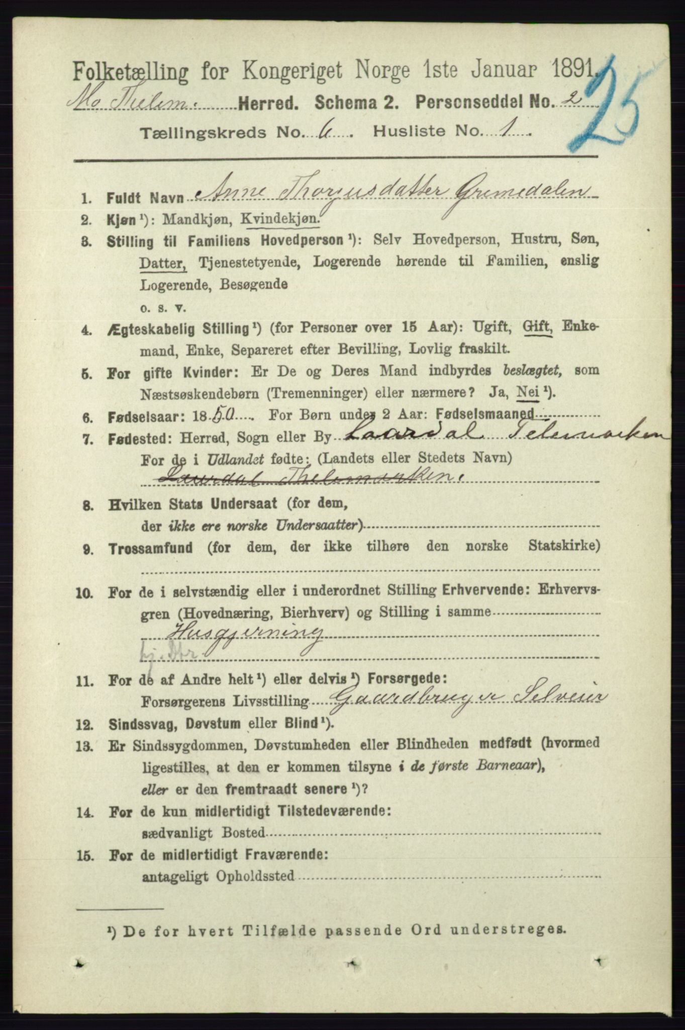 RA, 1891 census for 0832 Mo, 1891, p. 1518