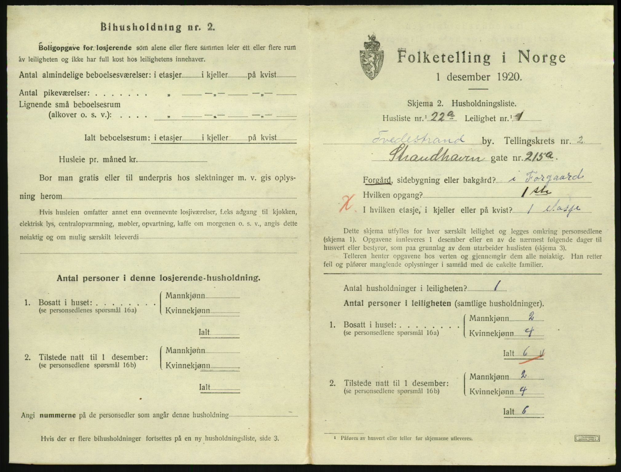 SAK, 1920 census for Tvedestrand, 1920, p. 999