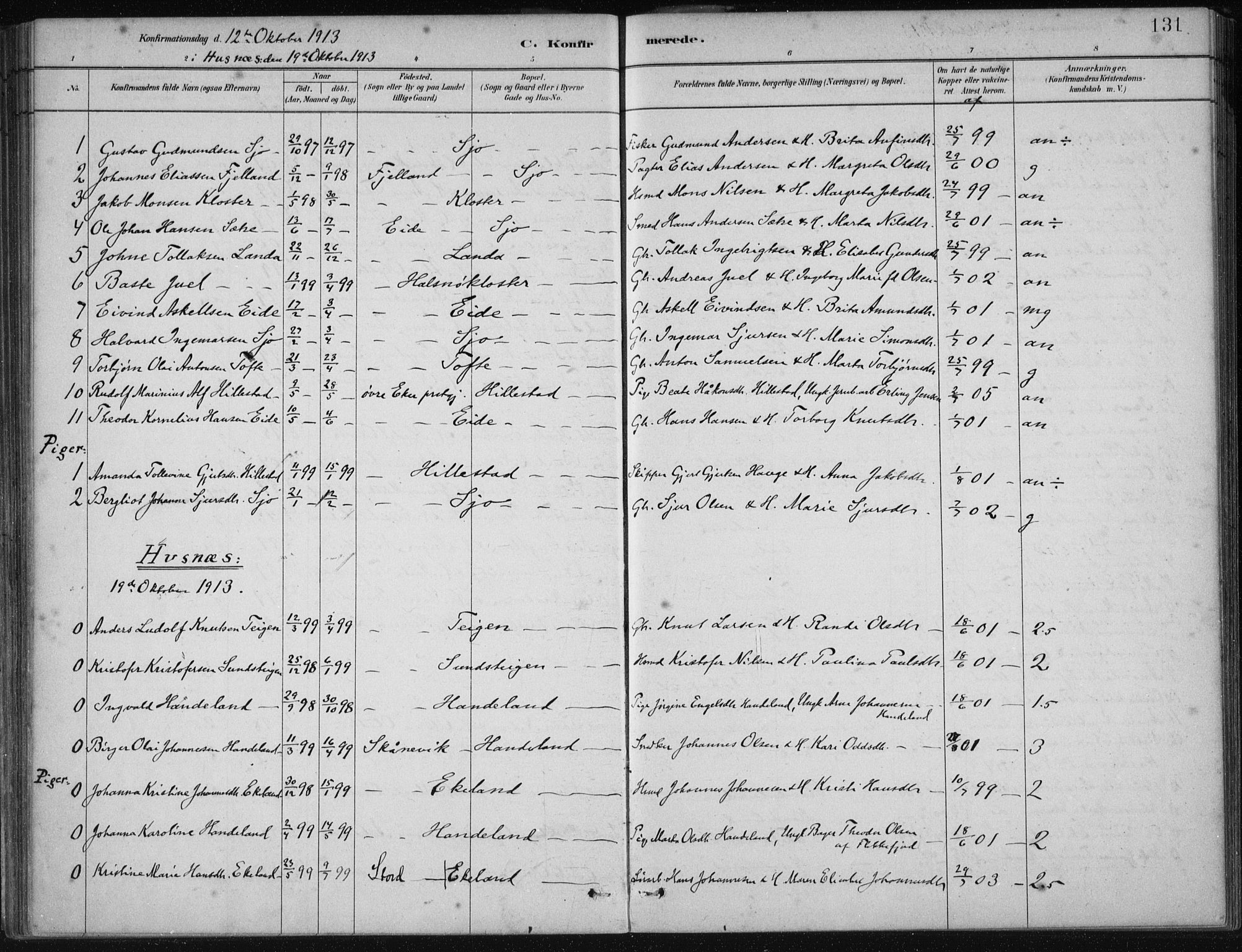 Fjelberg sokneprestembete, SAB/A-75201/H/Haa: Parish register (official) no. C  1, 1879-1918, p. 131