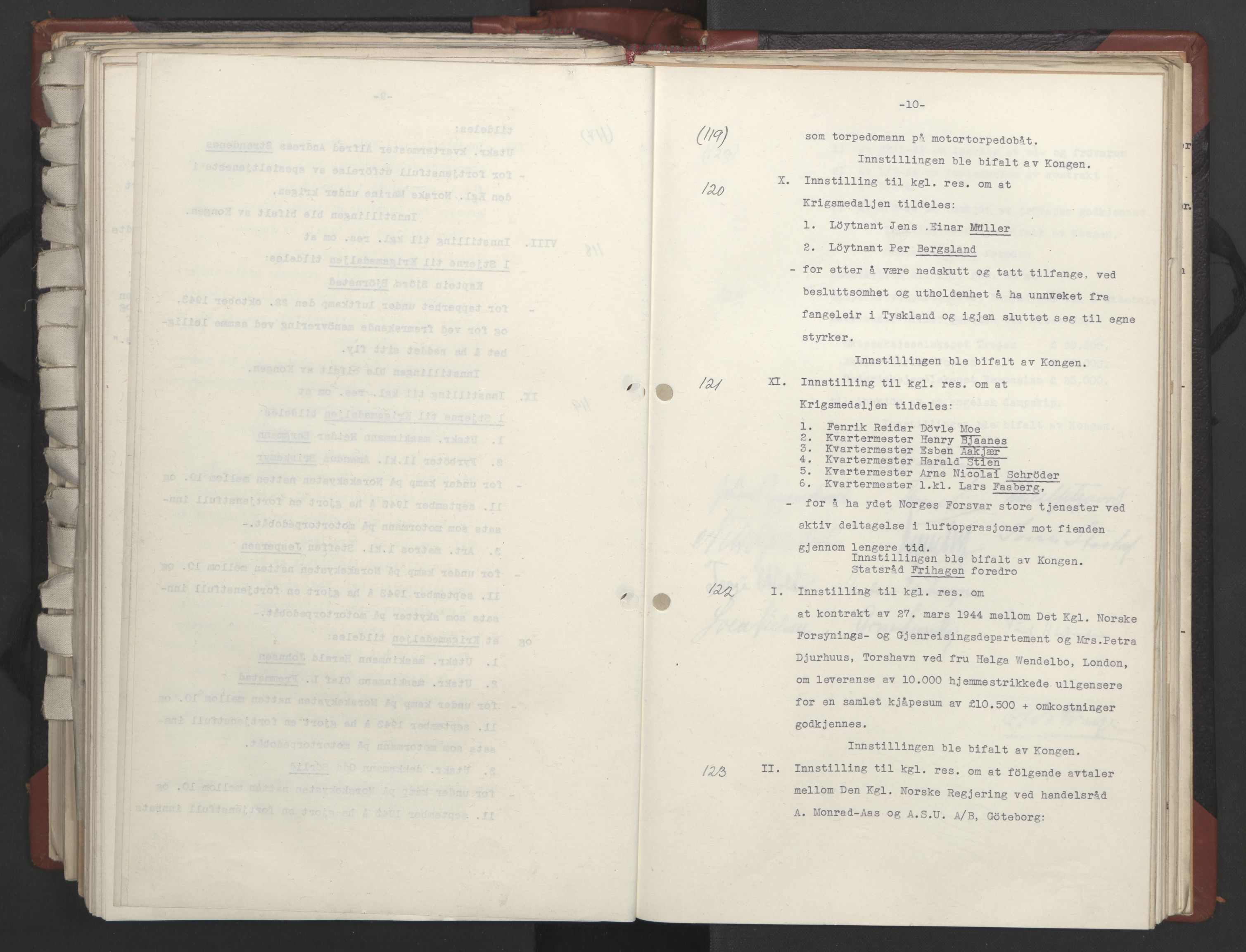 Statsrådssekretariatet, AV/RA-S-1001/A/Ac/L0124: Kgl. res. 14/1-30/6, 1944, p. 376