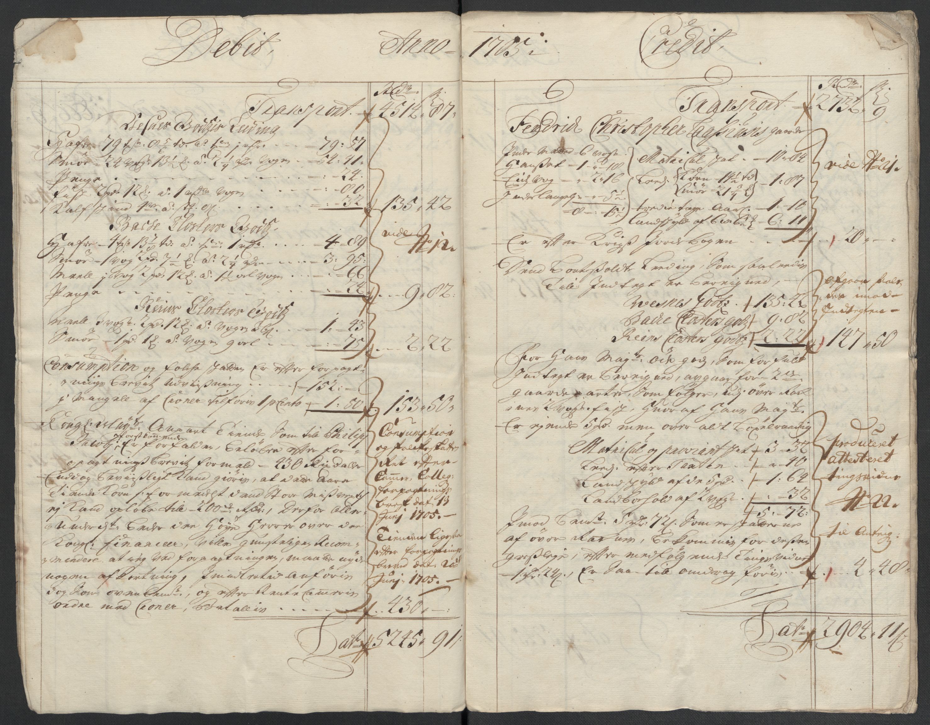 Rentekammeret inntil 1814, Reviderte regnskaper, Fogderegnskap, AV/RA-EA-4092/R55/L3656: Fogderegnskap Romsdal, 1703-1705, p. 354