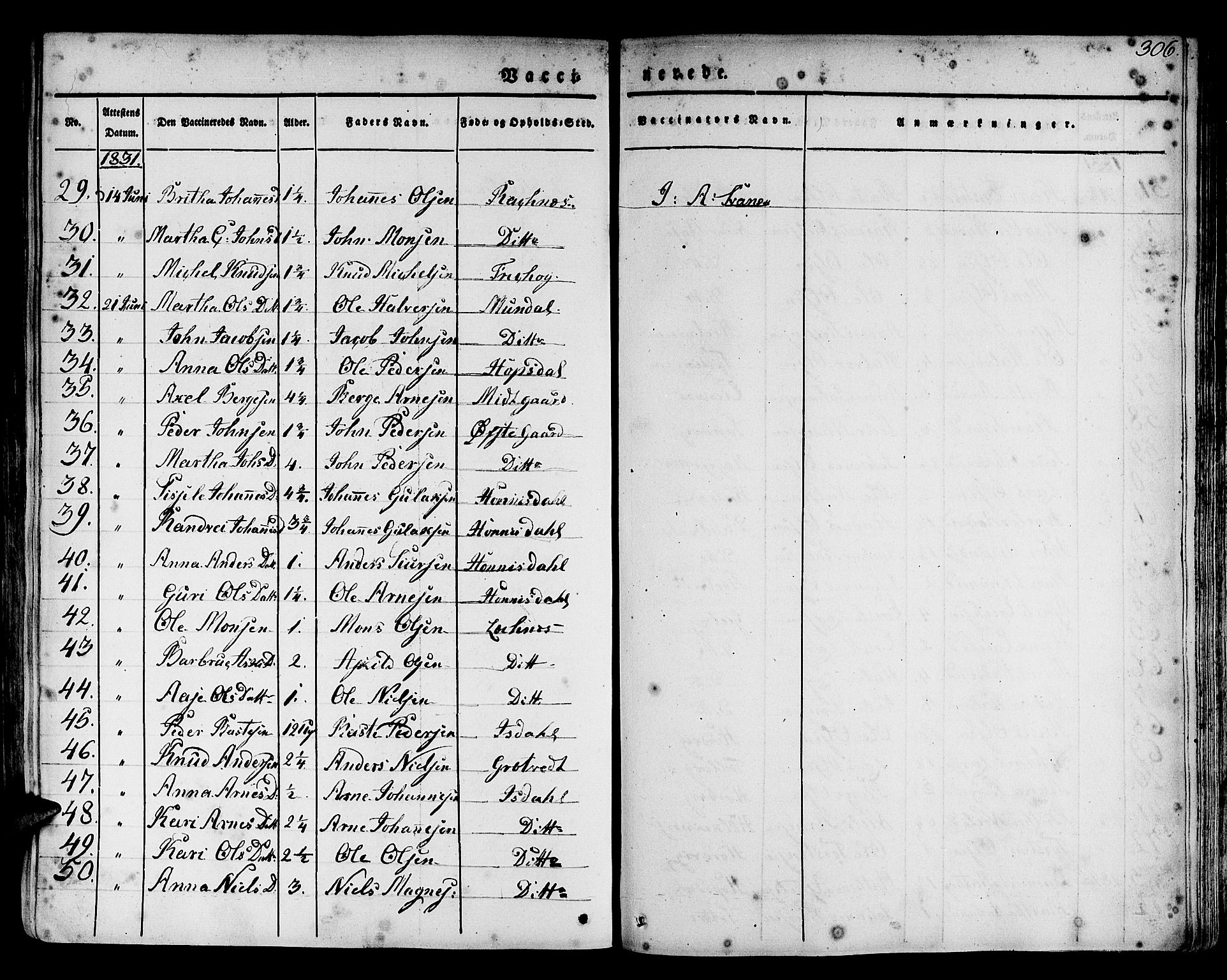 Hamre sokneprestembete, AV/SAB-A-75501/H/Ha/Haa/Haaa/L0011: Parish register (official) no. A 11, 1826-1834, p. 306