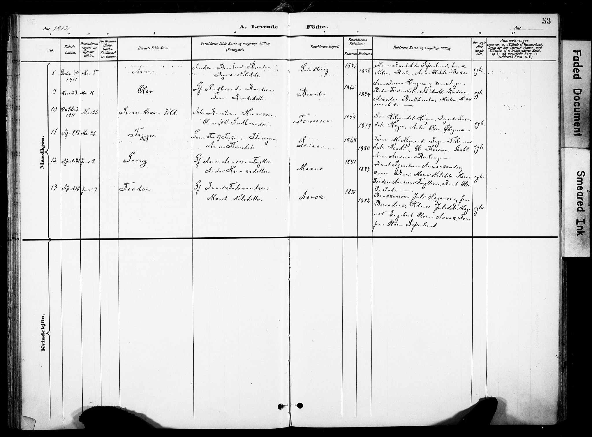 Nord-Aurdal prestekontor, SAH/PREST-132/H/Ha/Haa/L0014: Parish register (official) no. 14, 1896-1912, p. 53
