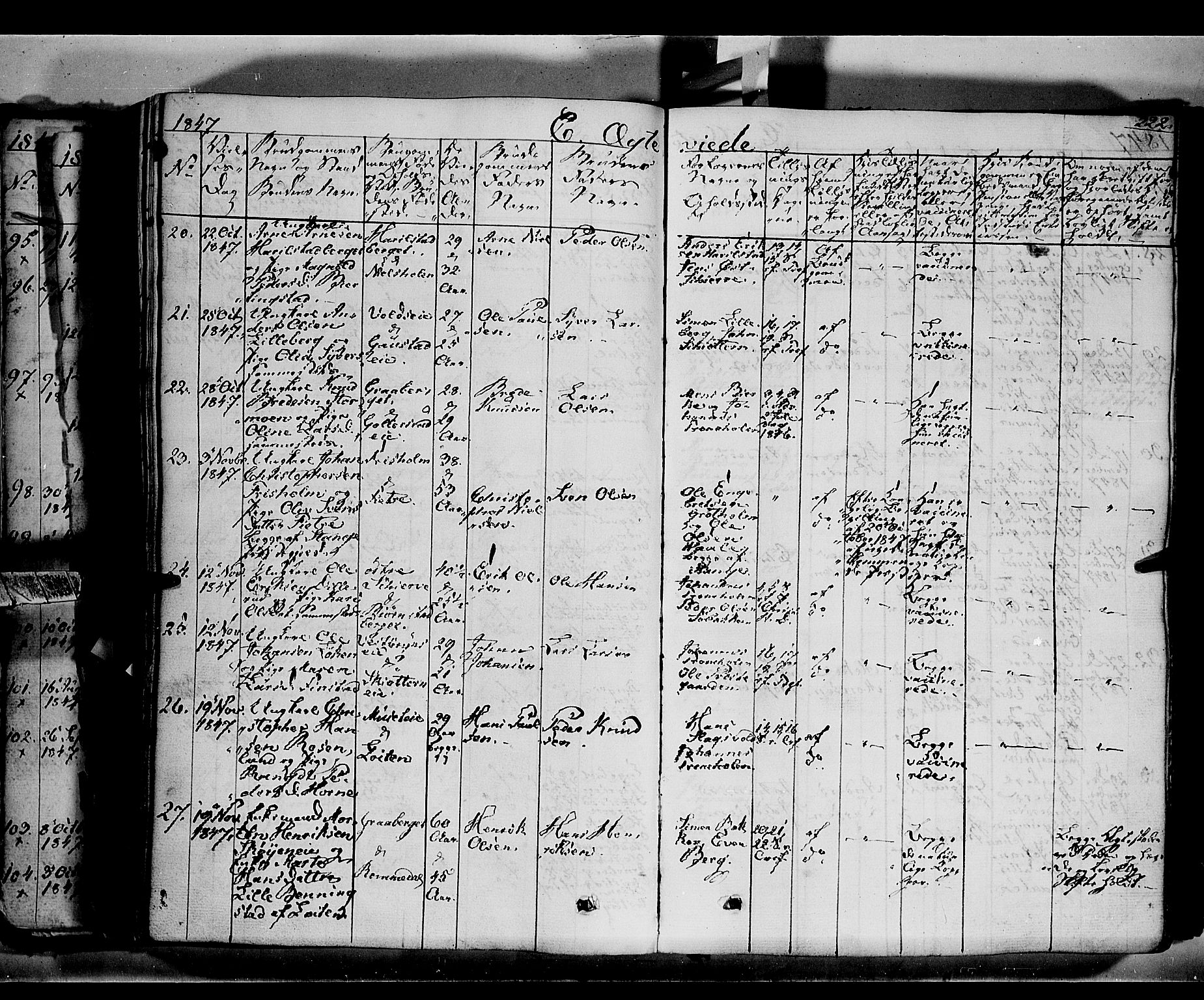 Romedal prestekontor, AV/SAH-PREST-004/K/L0004: Parish register (official) no. 4, 1847-1861, p. 222