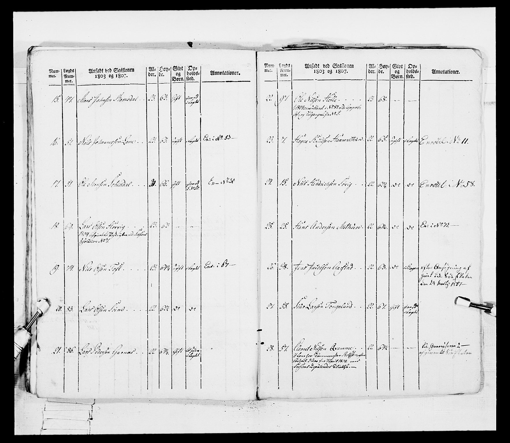 Generalitets- og kommissariatskollegiet, Det kongelige norske kommissariatskollegium, AV/RA-EA-5420/E/Eh/L0097: Bergenhusiske nasjonale infanteriregiment, 1803-1807, p. 362