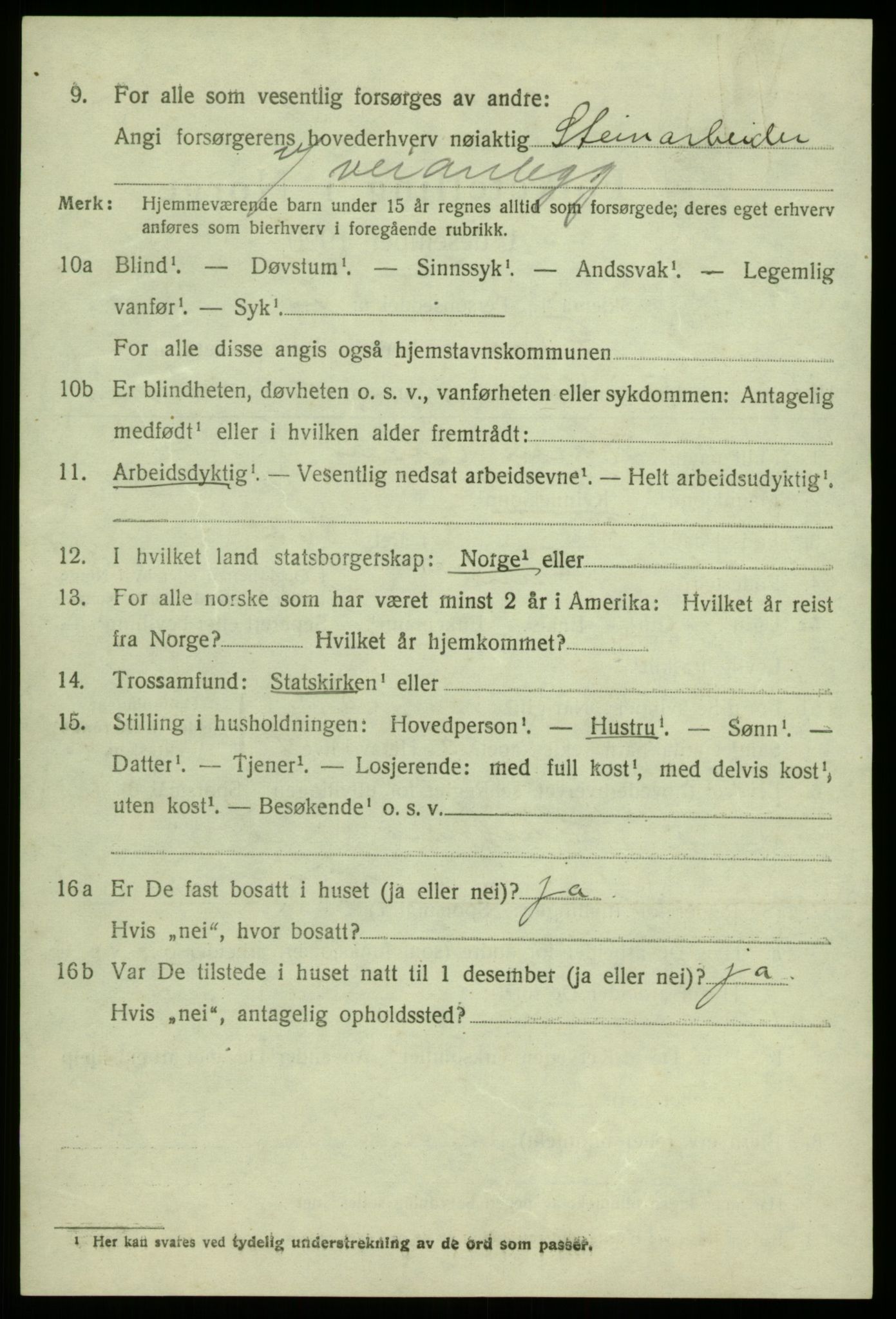 SAB, 1920 census for Fana, 1920, p. 4832