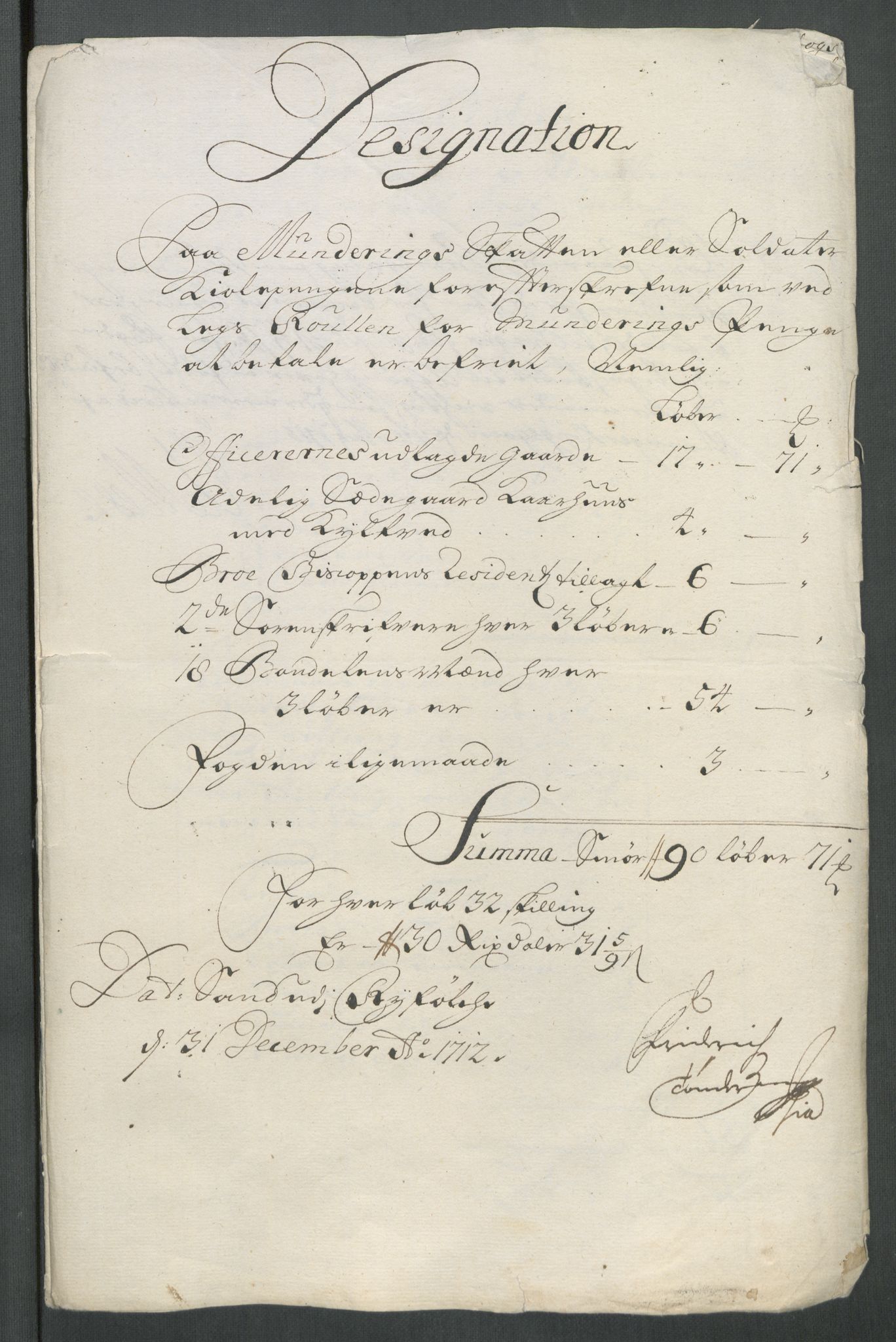 Rentekammeret inntil 1814, Reviderte regnskaper, Fogderegnskap, AV/RA-EA-4092/R47/L2865: Fogderegnskap Ryfylke, 1712, p. 308