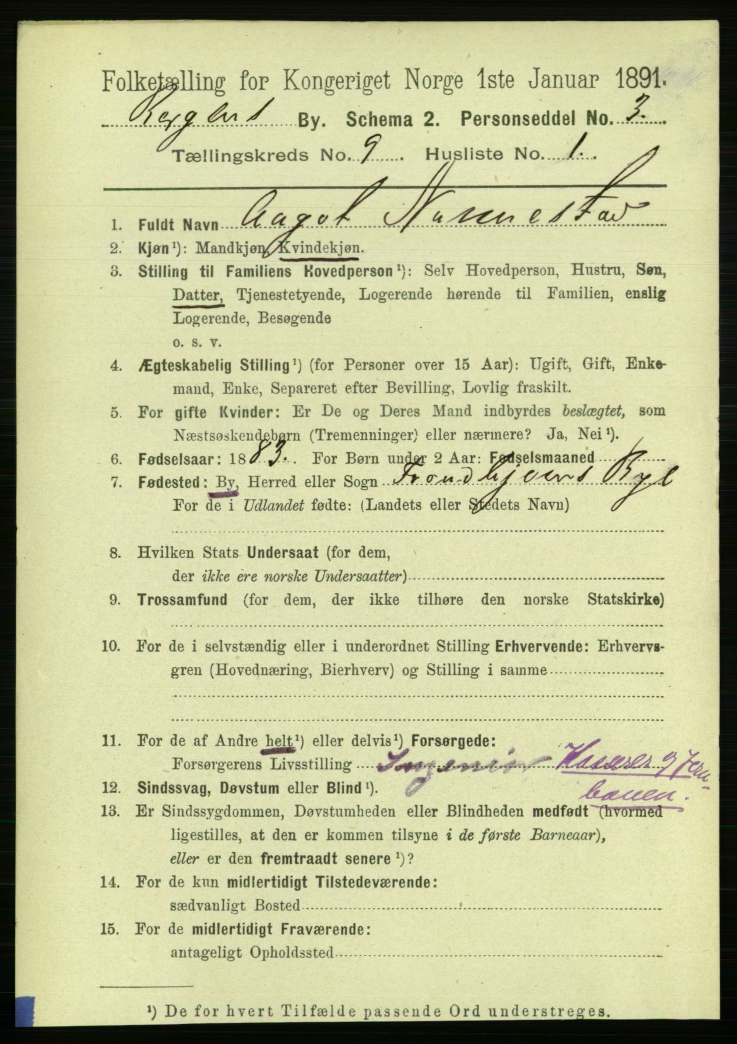 RA, 1891 Census for 1301 Bergen, 1891, p. 17707