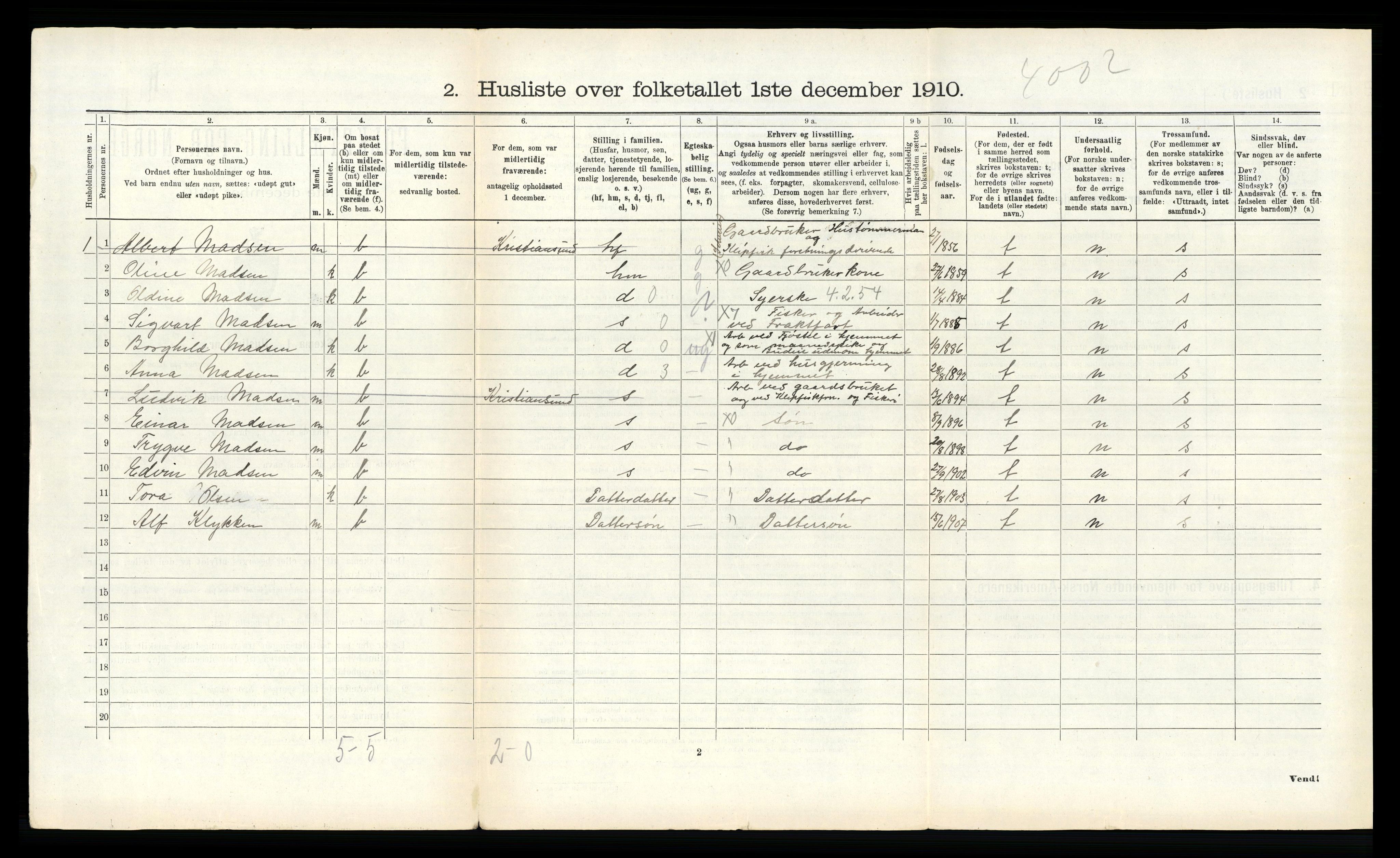 RA, 1910 census for Bodin, 1910, p. 1570