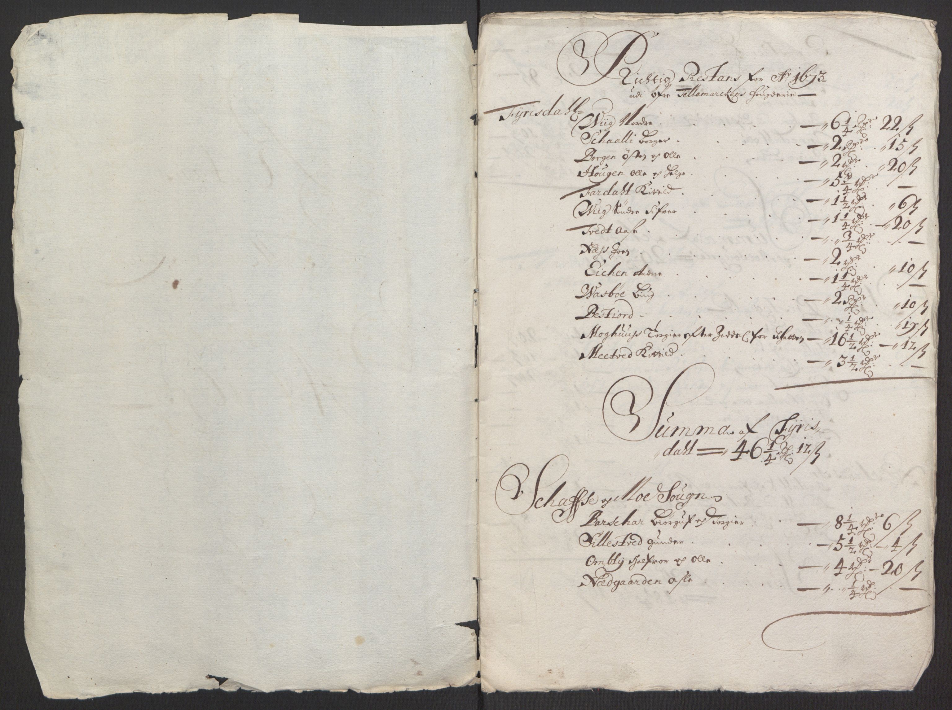 Rentekammeret inntil 1814, Reviderte regnskaper, Fogderegnskap, RA/EA-4092/R35/L2061: Fogderegnskap Øvre og Nedre Telemark, 1673-1674, p. 197