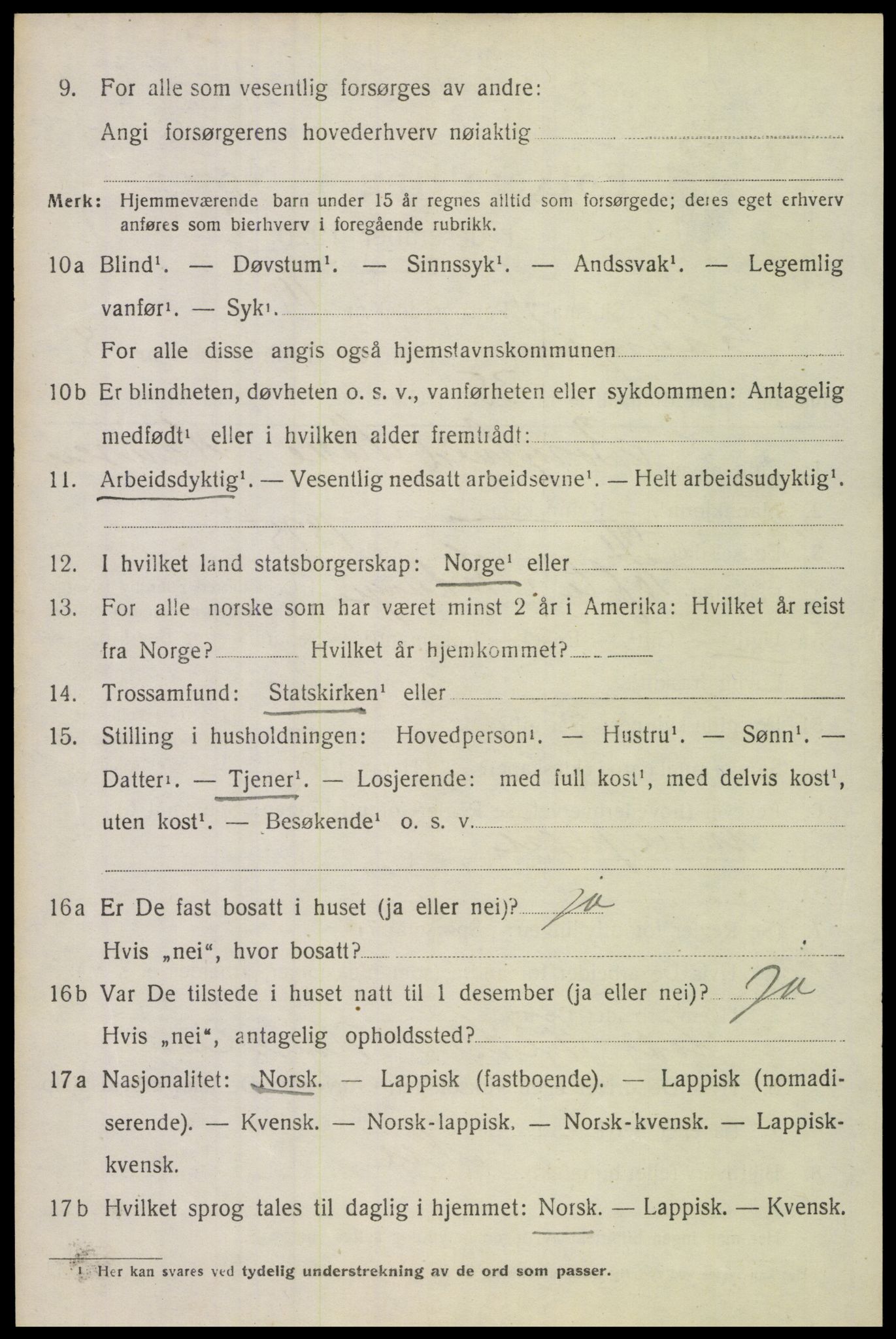 SAT, 1920 census for Lødingen, 1920, p. 5678