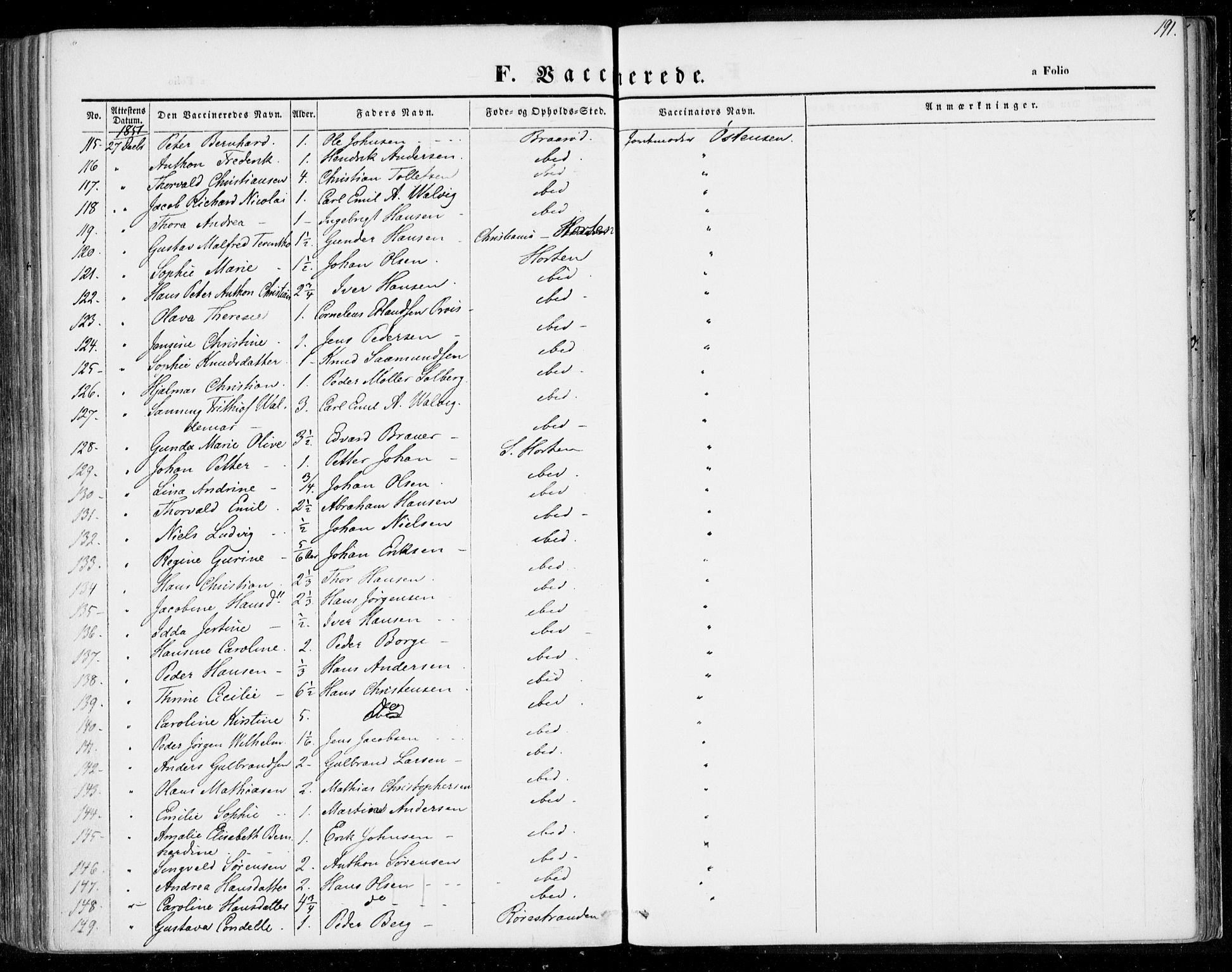 Borre kirkebøker, AV/SAKO-A-338/F/Fa/L0005: Parish register (official) no. I 5, 1845-1851, p. 191