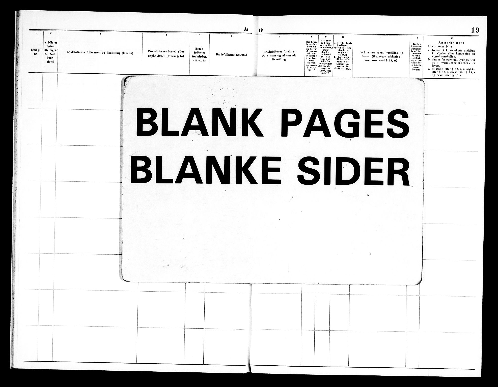 Rolvsøy prestekontor Kirkebøker, AV/SAO-A-2004/H/Ha/L0002: Banns register no. 2, 1963-1969, p. 19