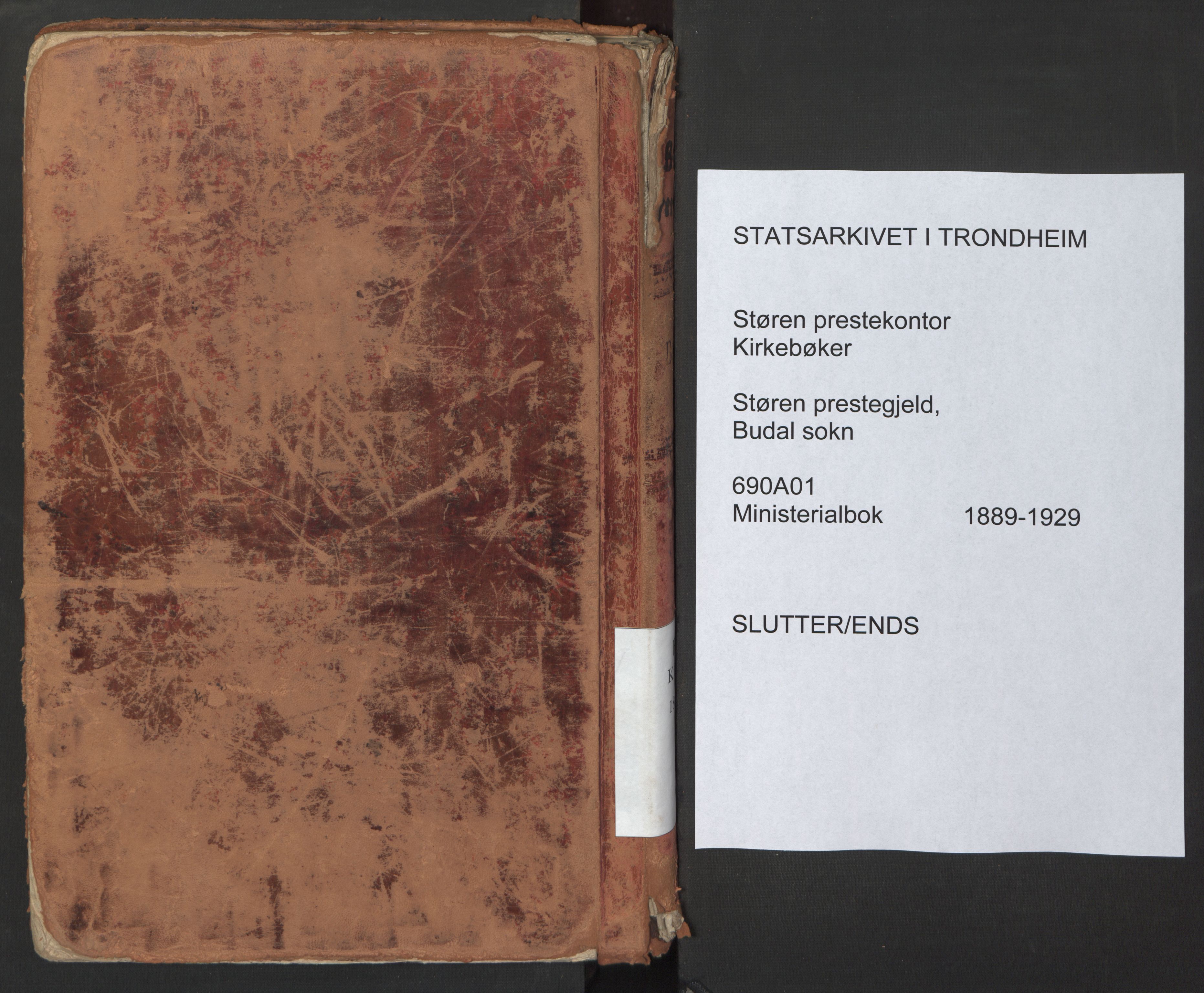 Ministerialprotokoller, klokkerbøker og fødselsregistre - Sør-Trøndelag, SAT/A-1456/690/L1050: Parish register (official) no. 690A01, 1889-1929