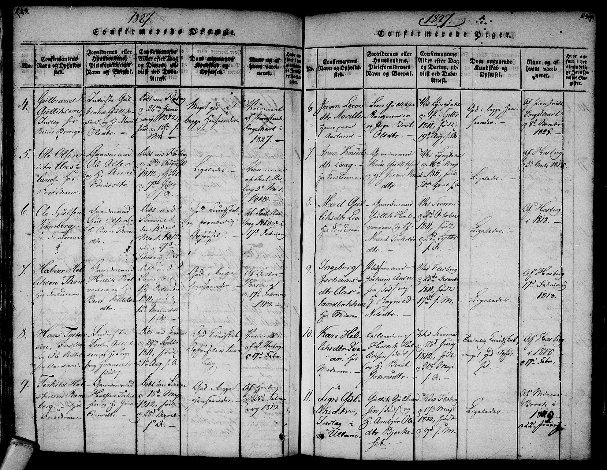 Flesberg kirkebøker, AV/SAKO-A-18/F/Fa/L0005: Parish register (official) no. I 5, 1816-1834, p. 533-534